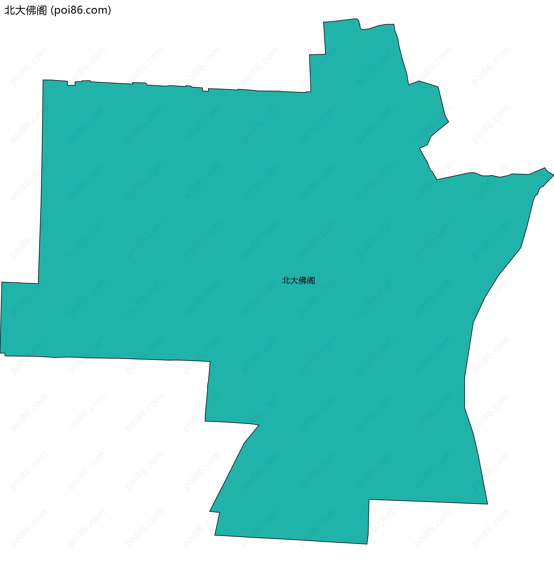 北大佛阁边界地图