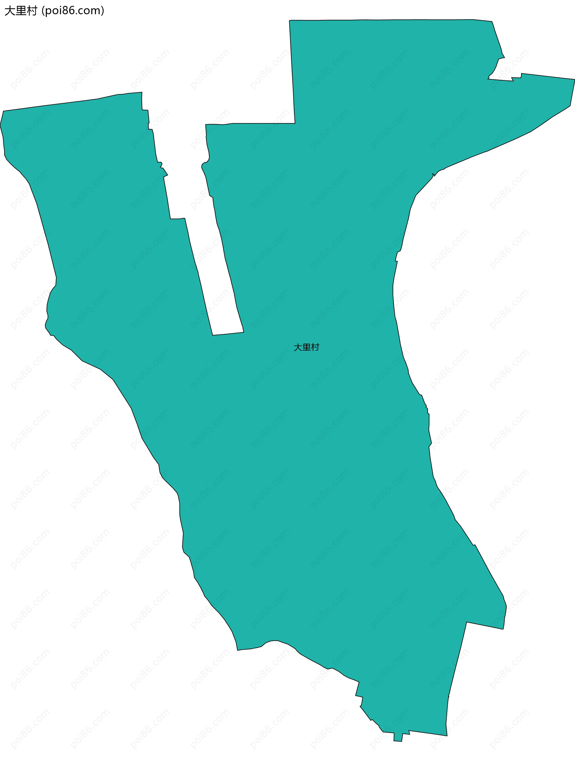 大里村边界地图