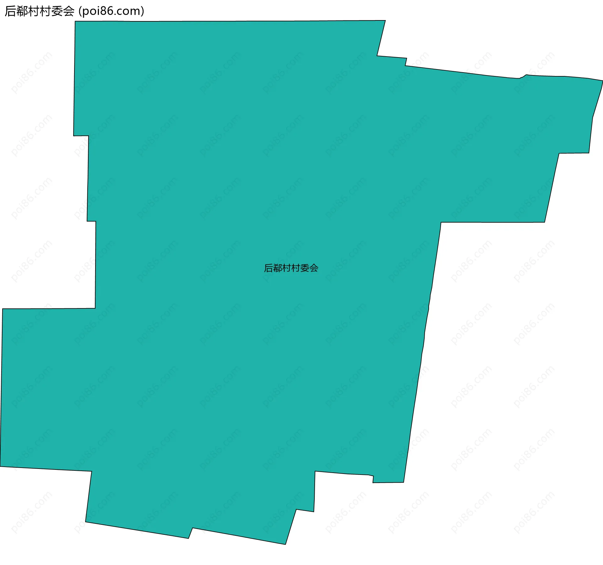 后郗村村委会边界地图