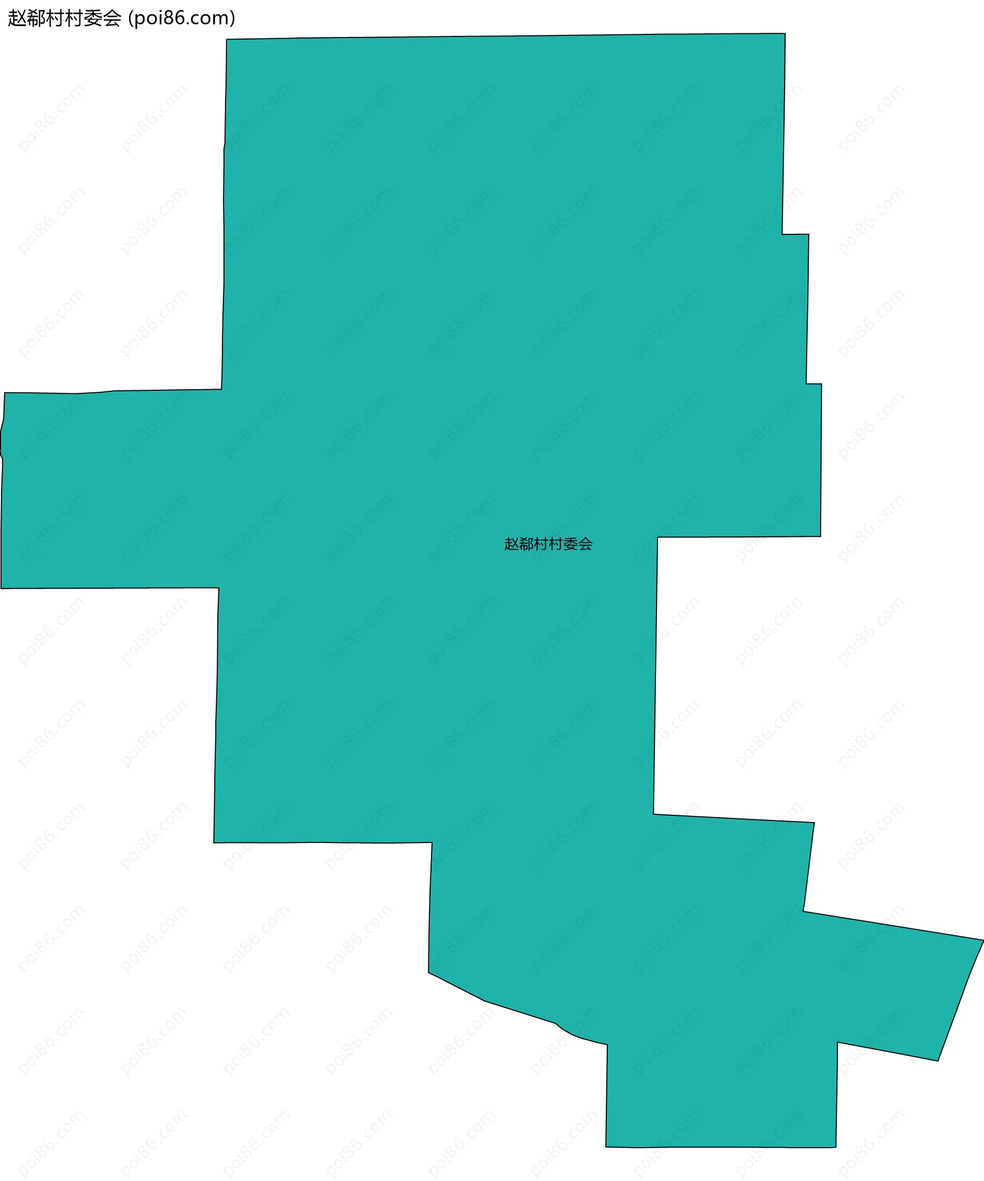 赵郗村村委会边界地图