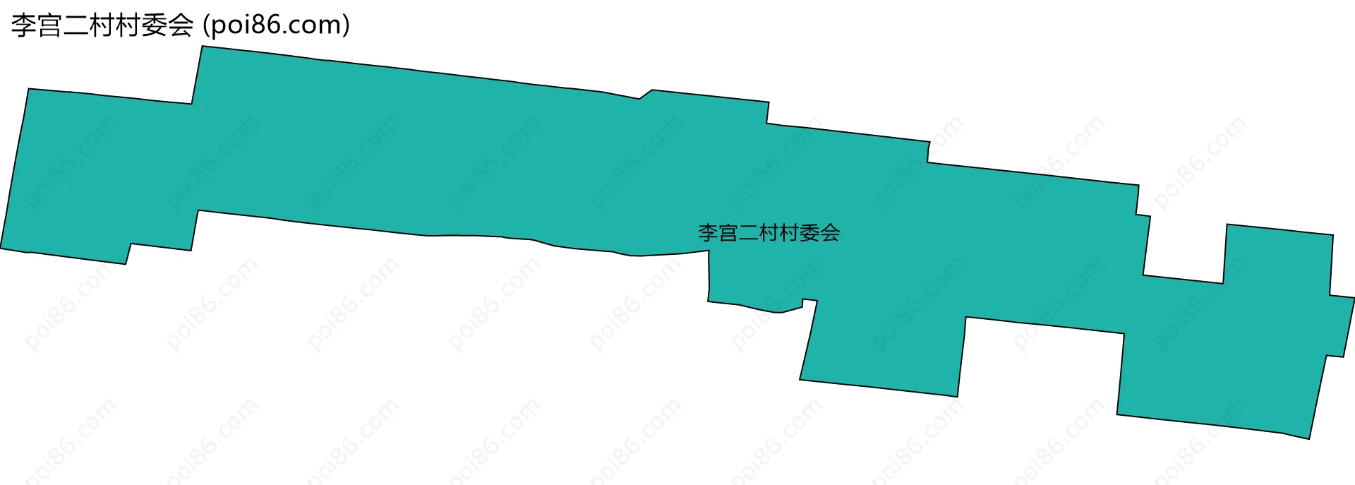 李宫二村村委会边界地图