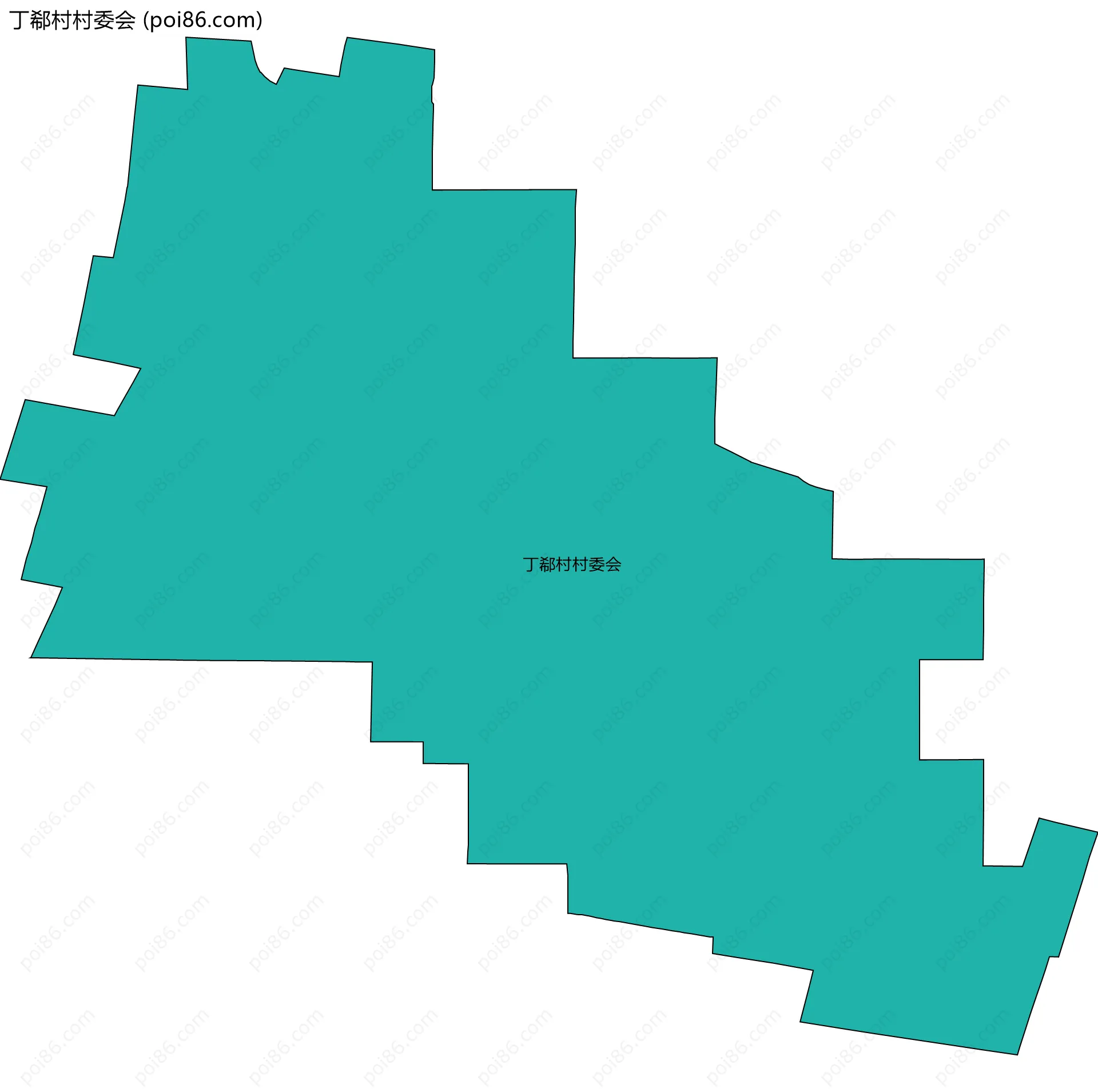 丁郗村村委会边界地图