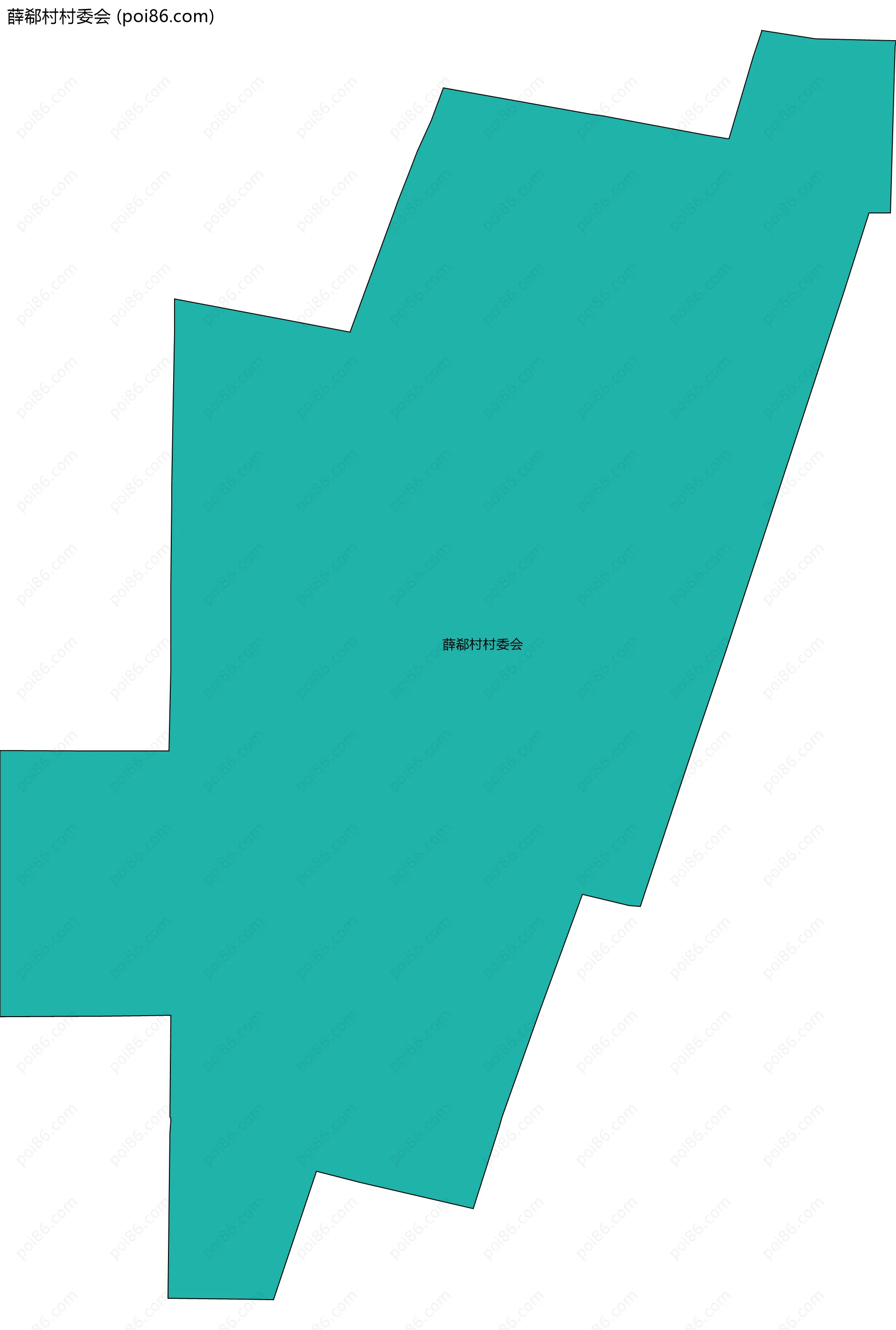 薛郗村村委会边界地图