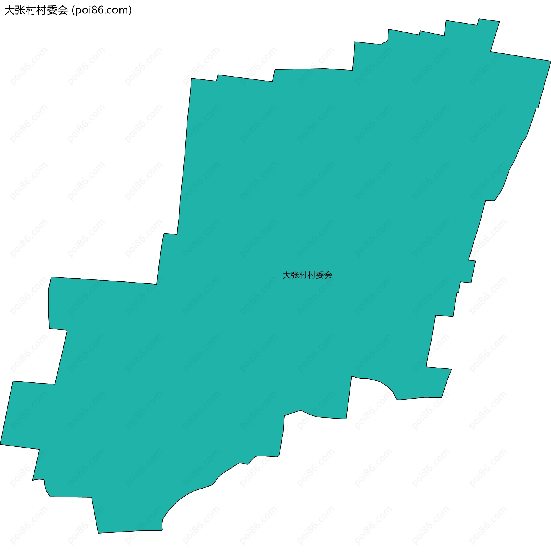 大张村村委会边界地图