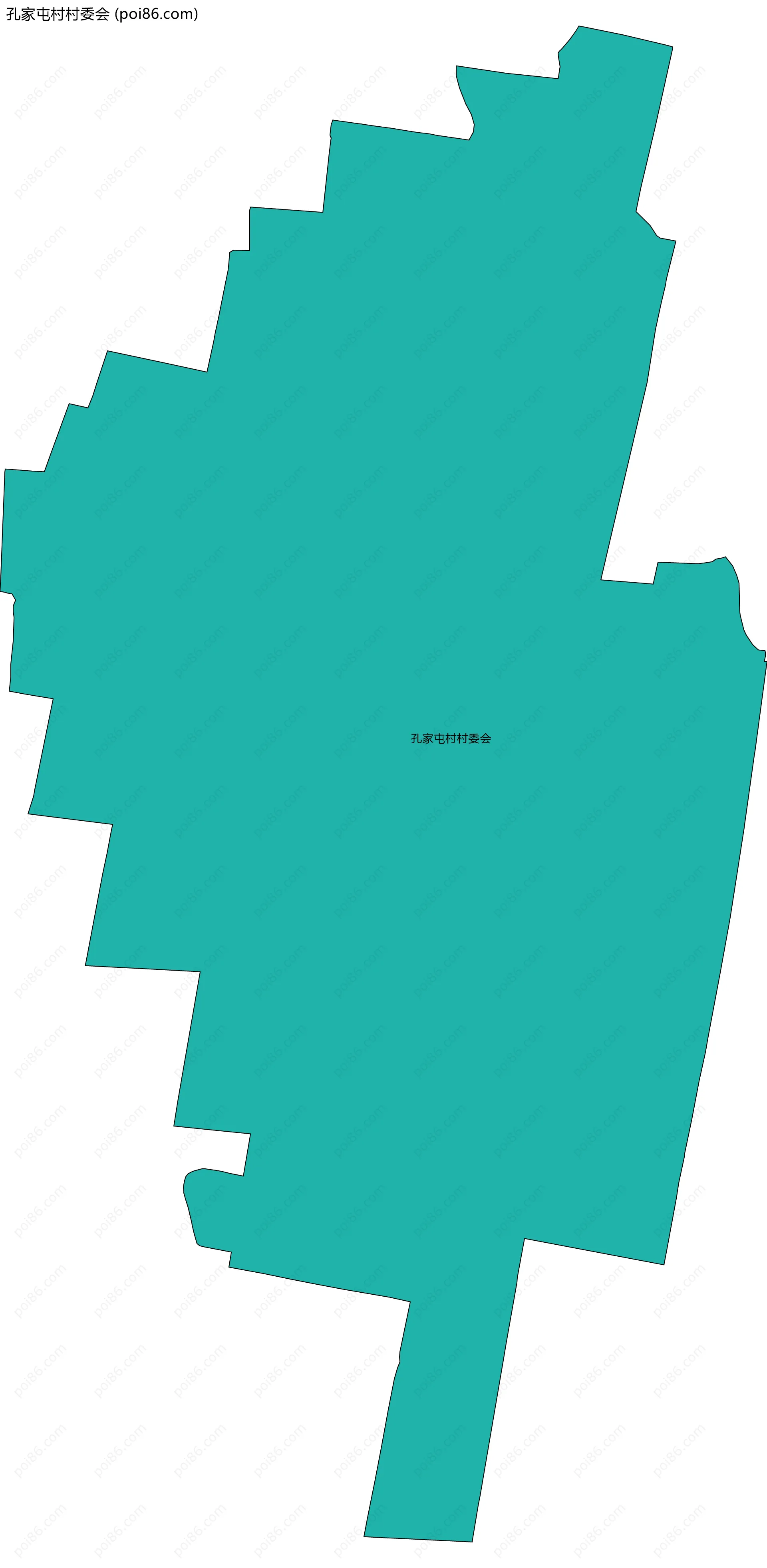 孔家屯村村委会边界地图