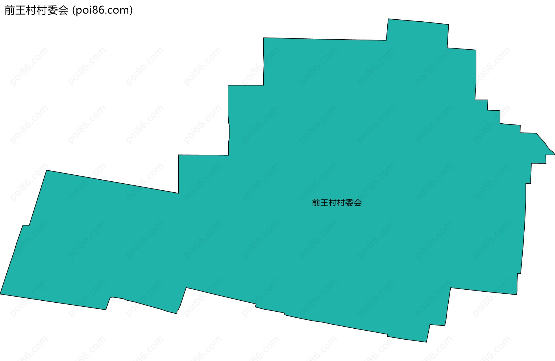前王村村委会边界地图