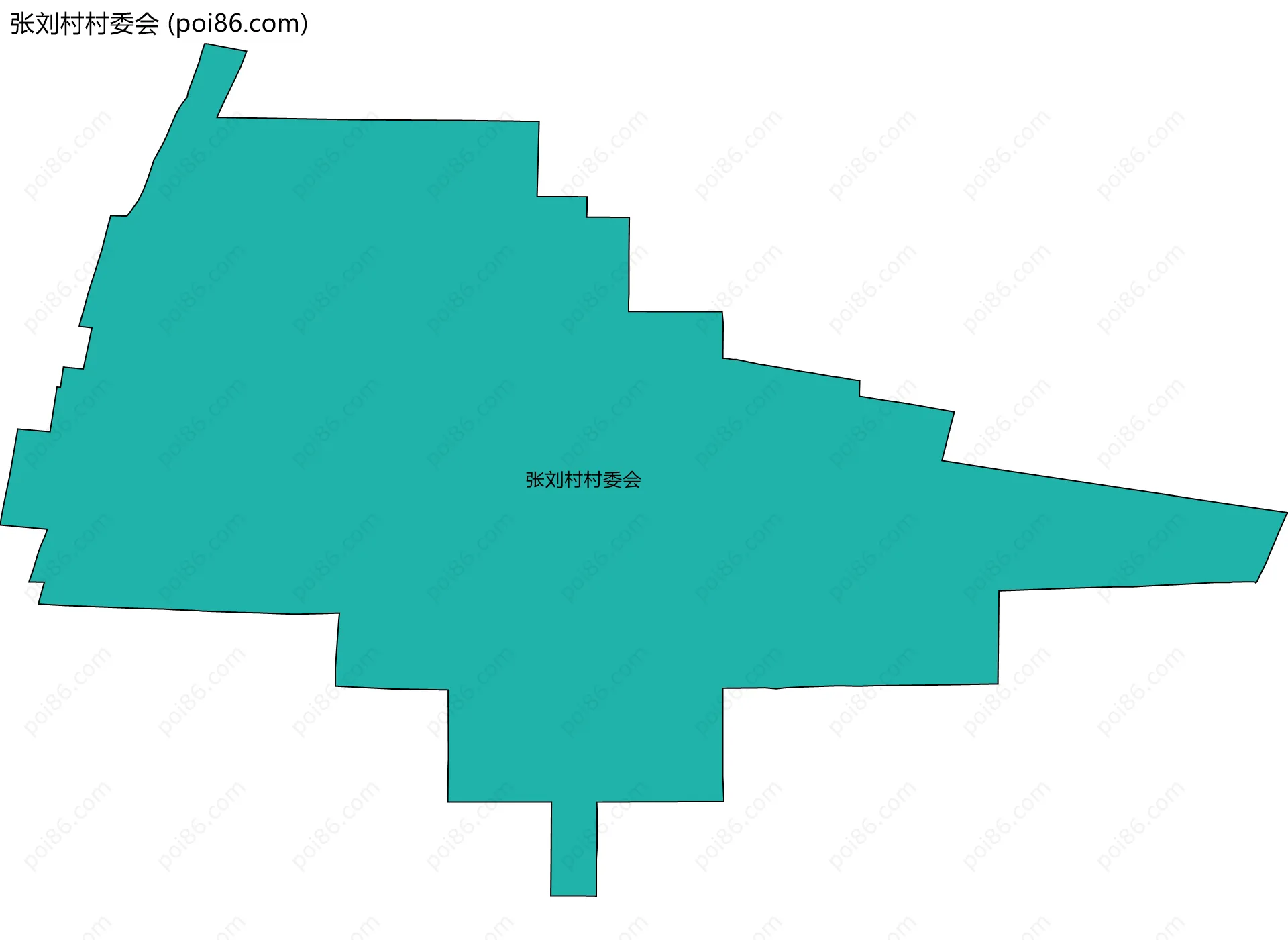 张刘村村委会边界地图