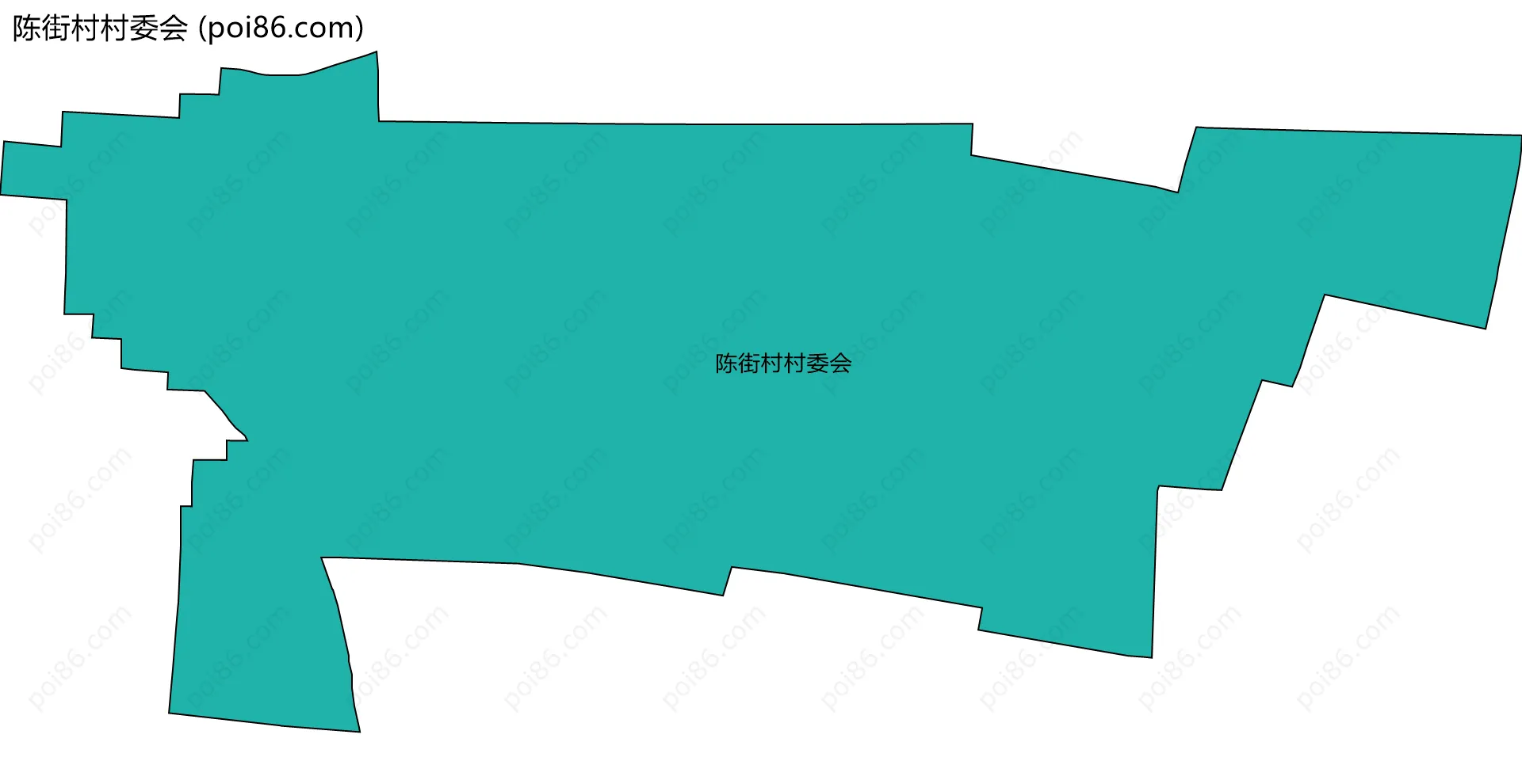 陈街村村委会边界地图