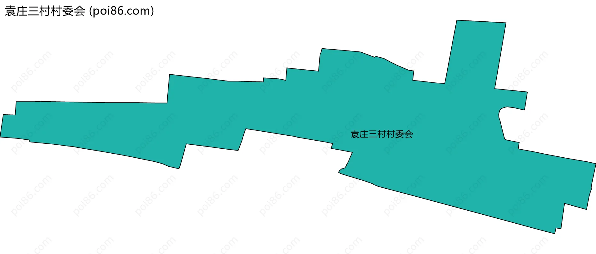 袁庄三村村委会边界地图