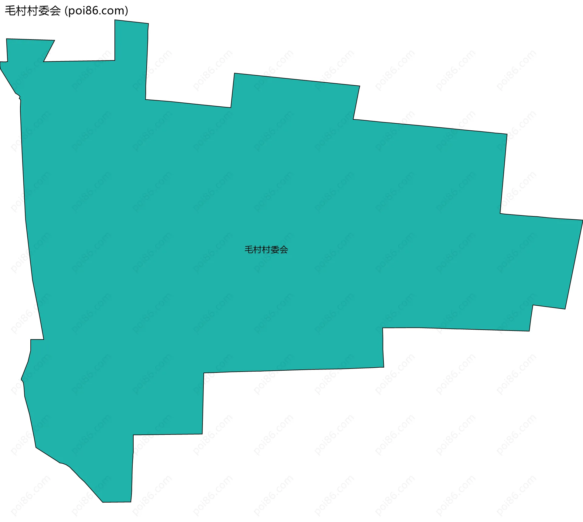 毛村村委会边界地图