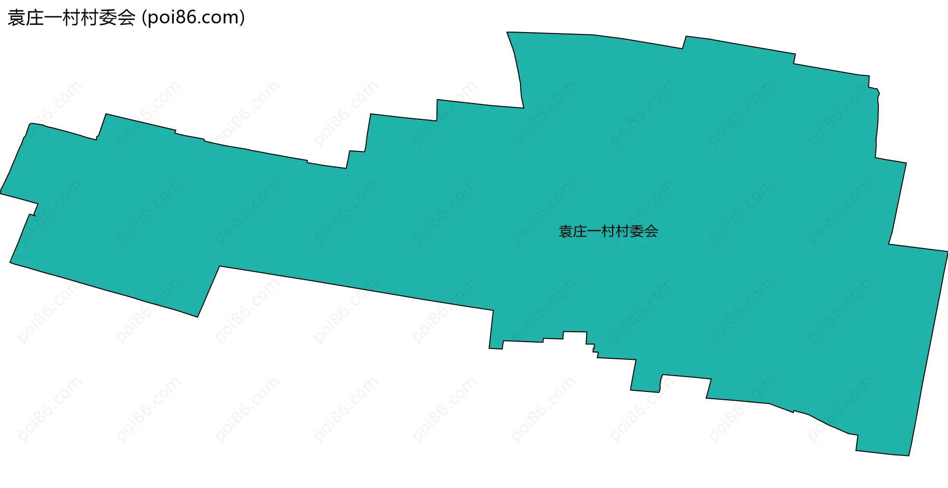 袁庄一村村委会边界地图