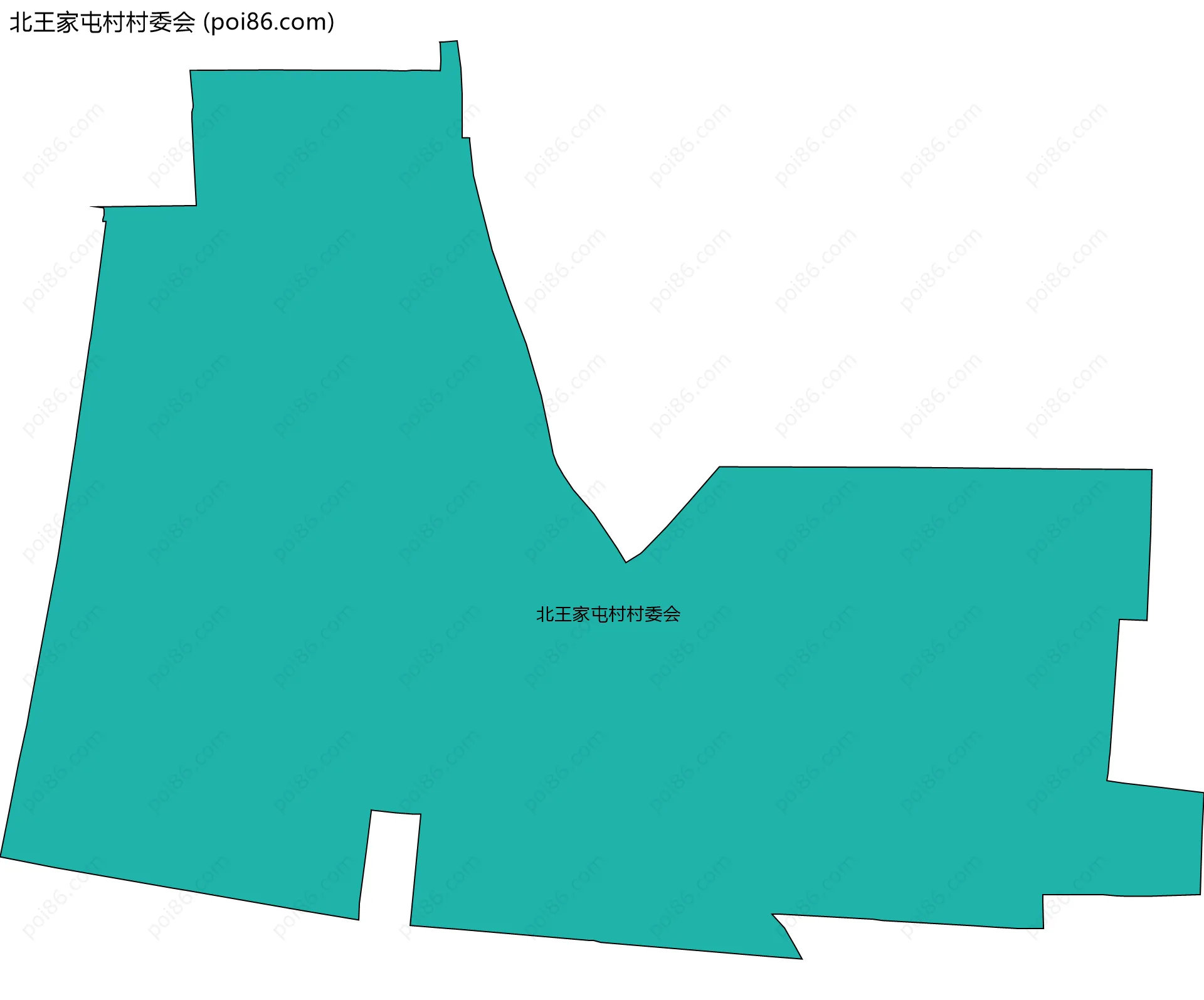 北王家屯村村委会边界地图