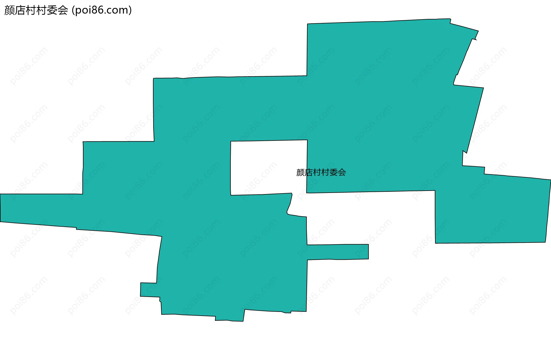 颜店村村委会边界地图