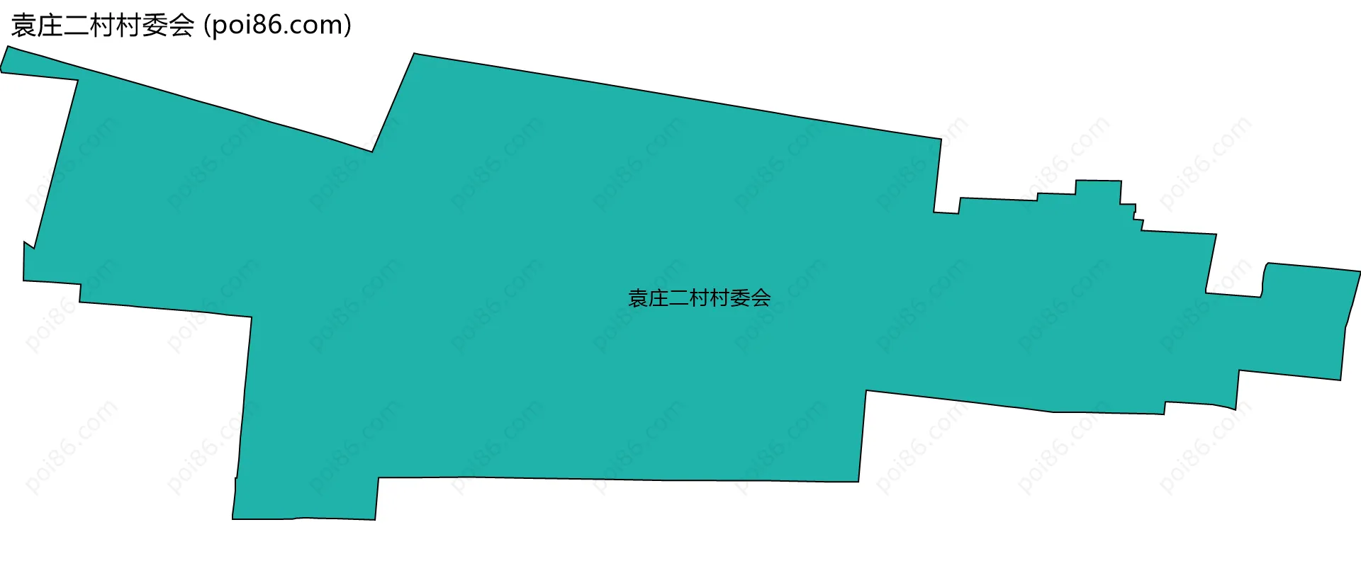 袁庄二村村委会边界地图