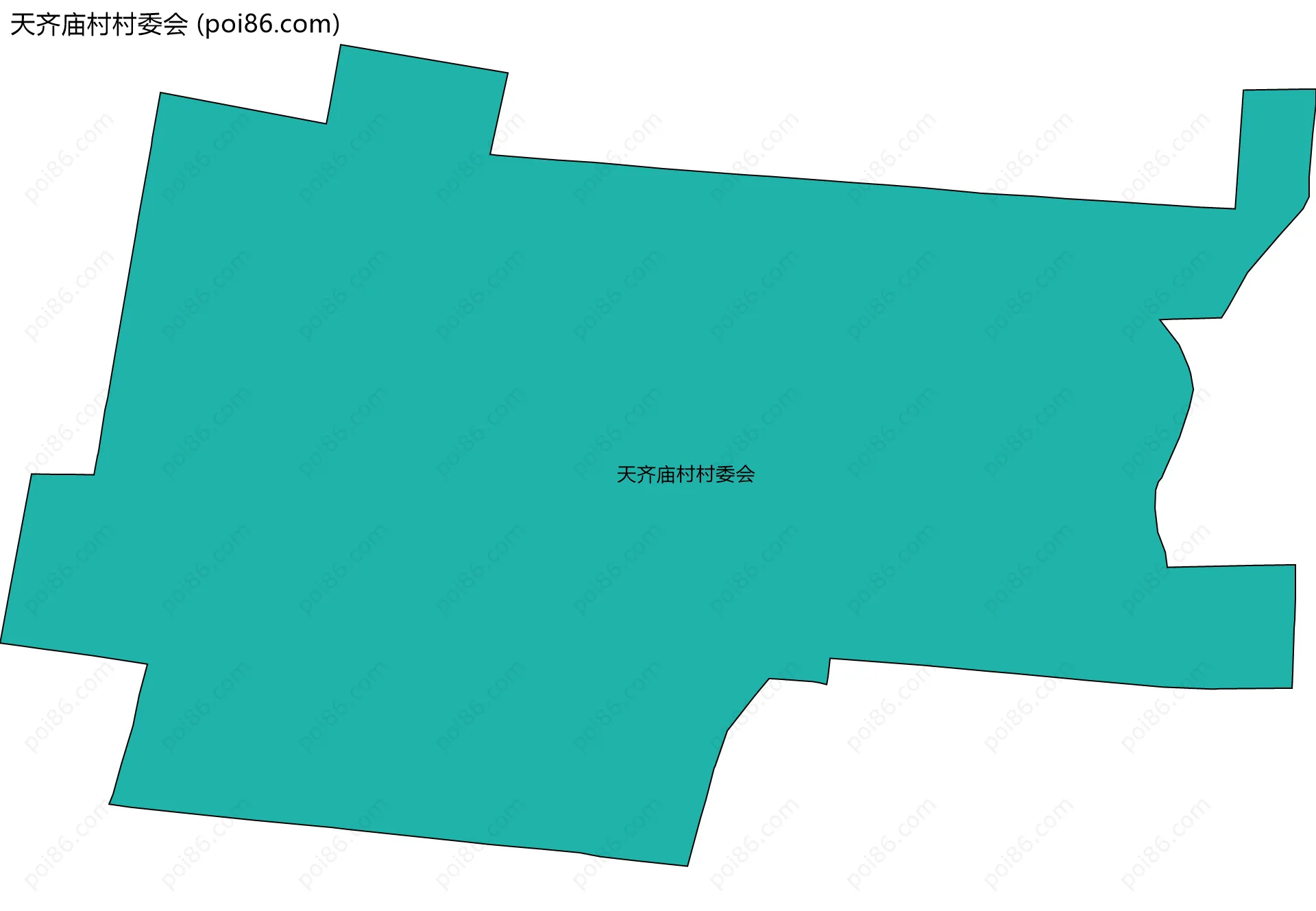 天齐庙村村委会边界地图