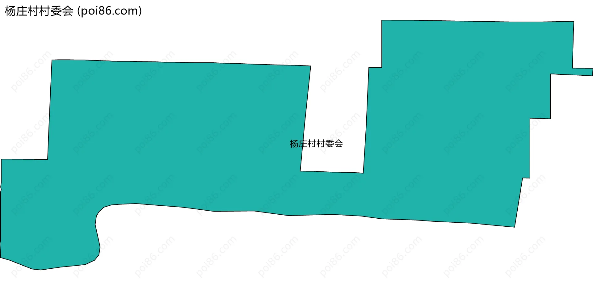 杨庄村村委会边界地图