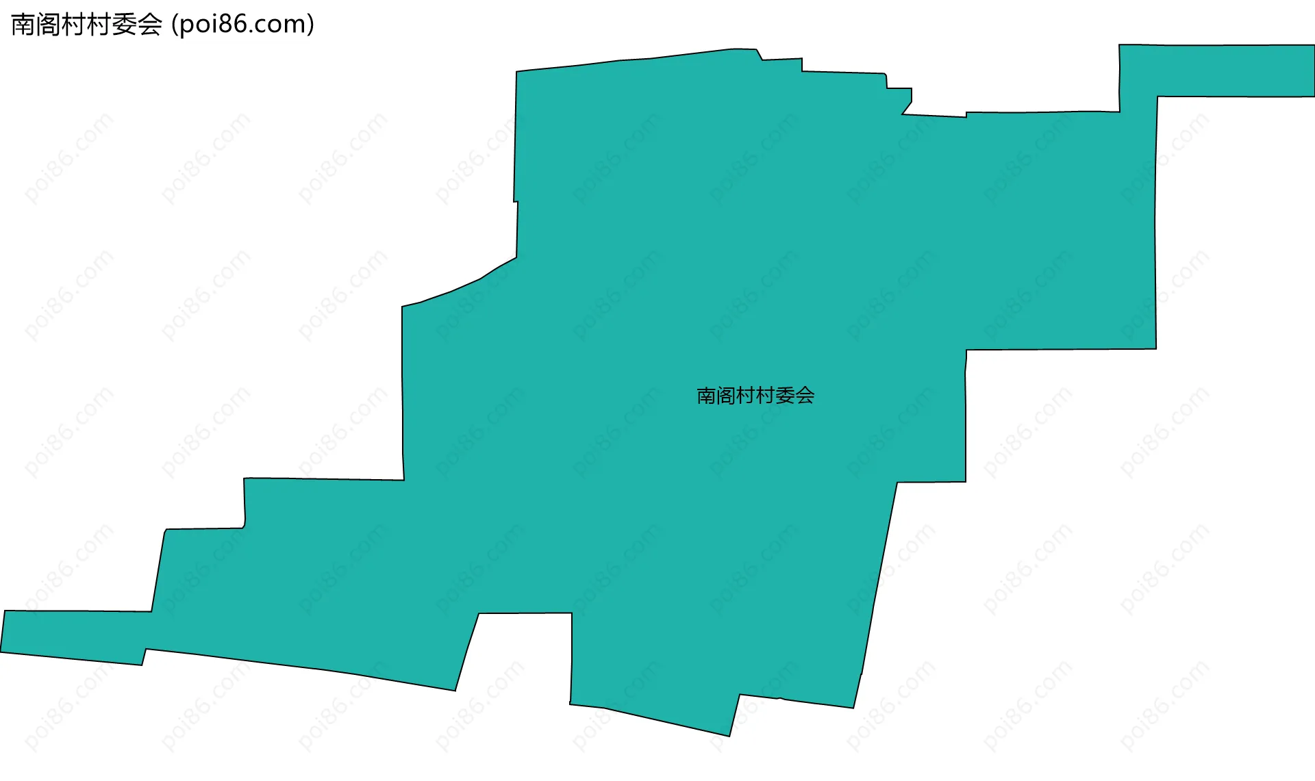 南阁村村委会边界地图