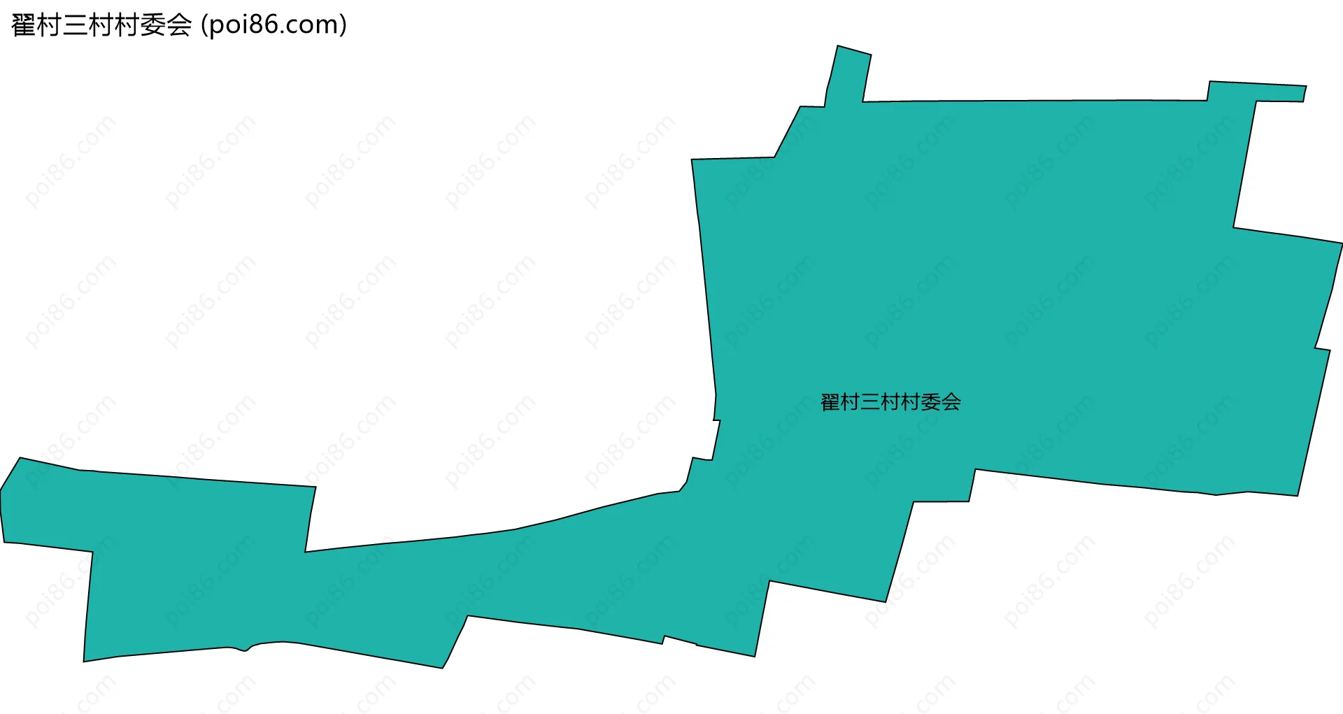 翟村三村村委会边界地图