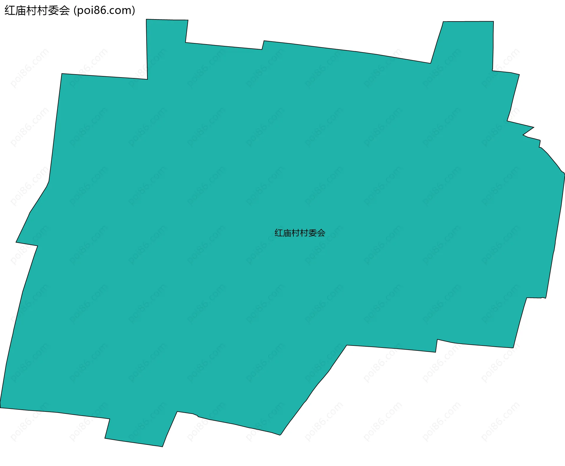 红庙村村委会边界地图