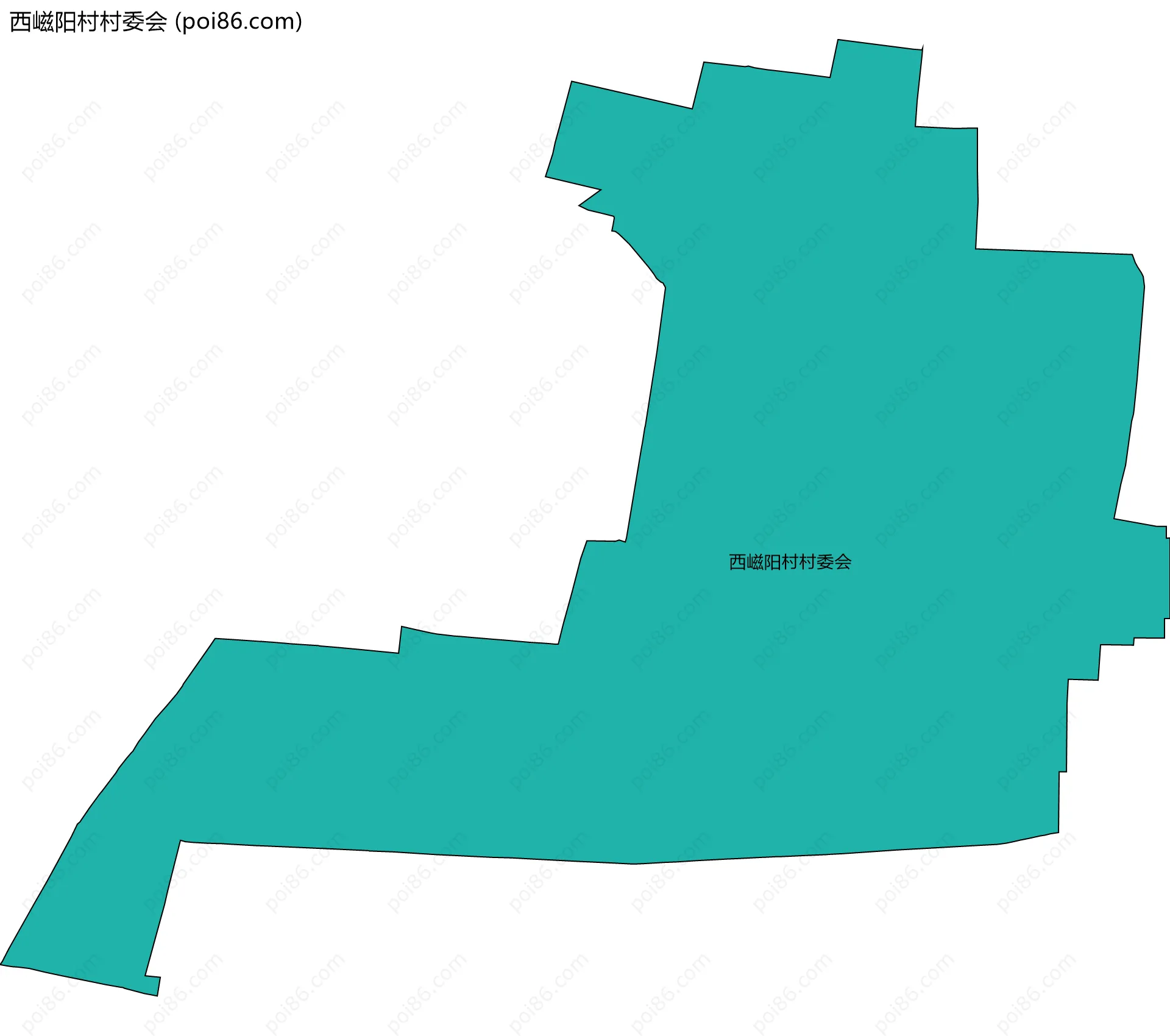 西嵫阳村村委会边界地图