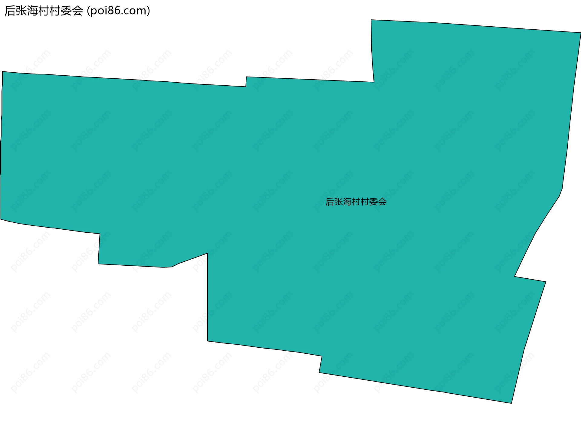 后张海村村委会边界地图