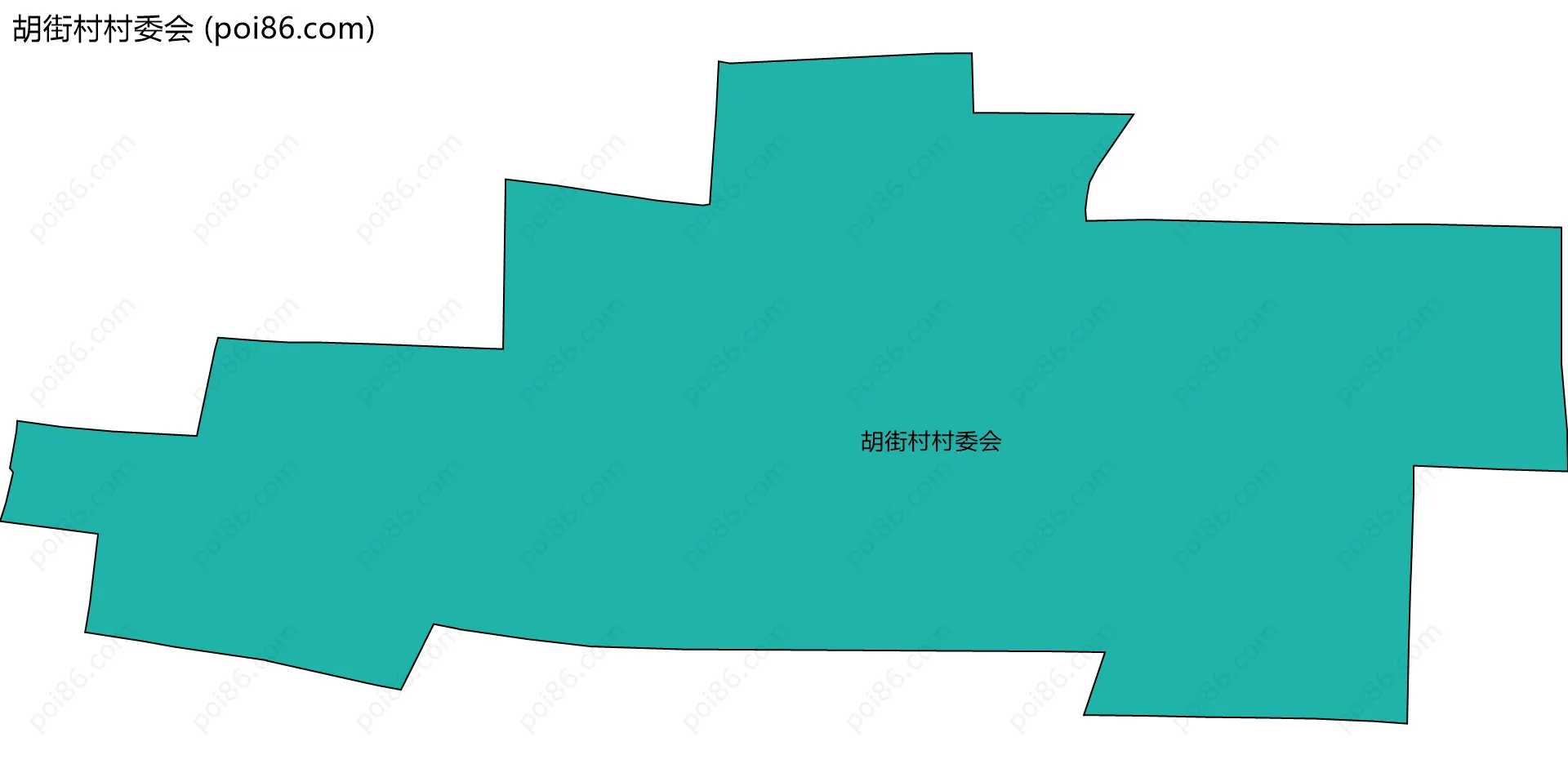 胡街村村委会边界地图