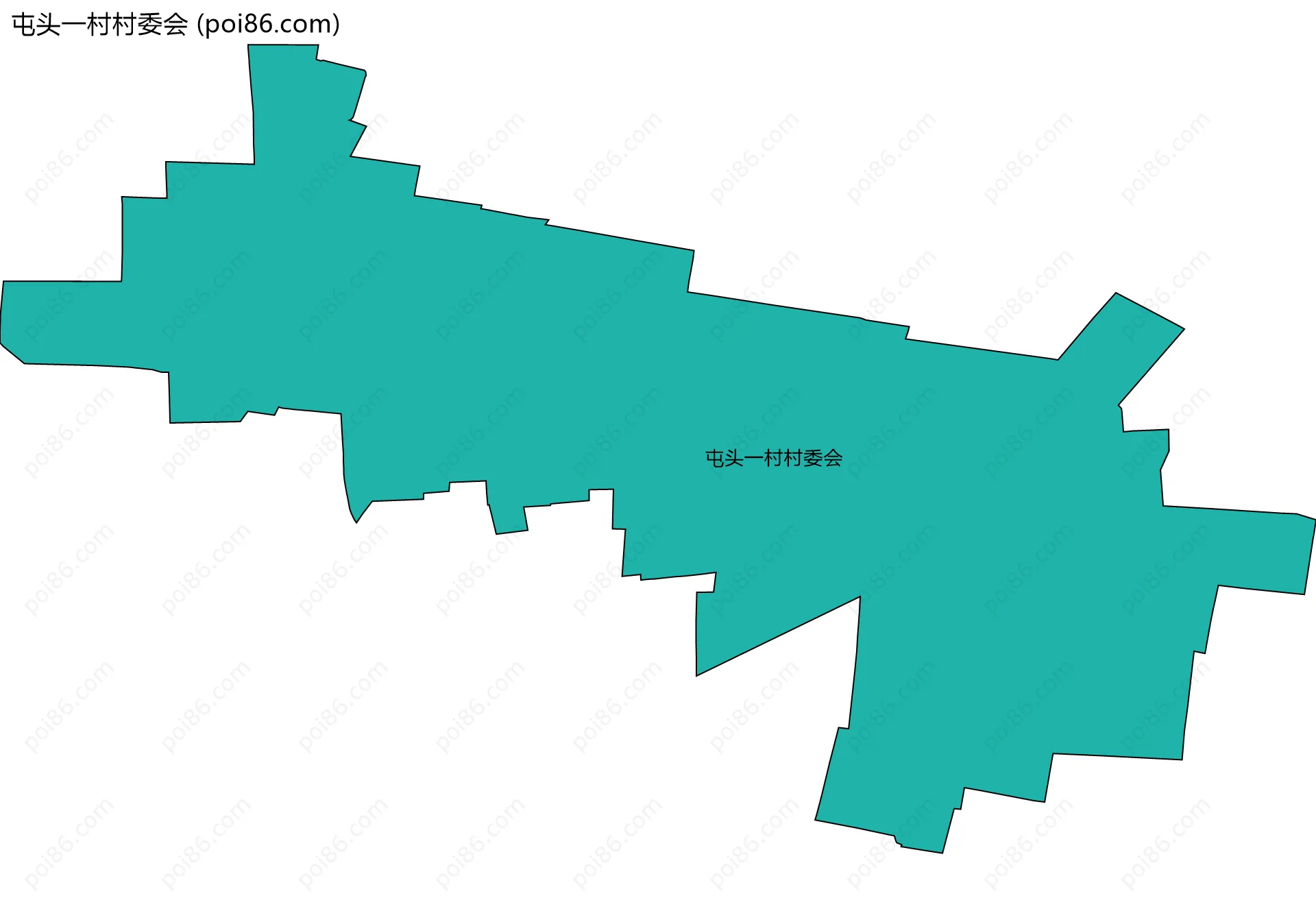屯头一村村委会边界地图