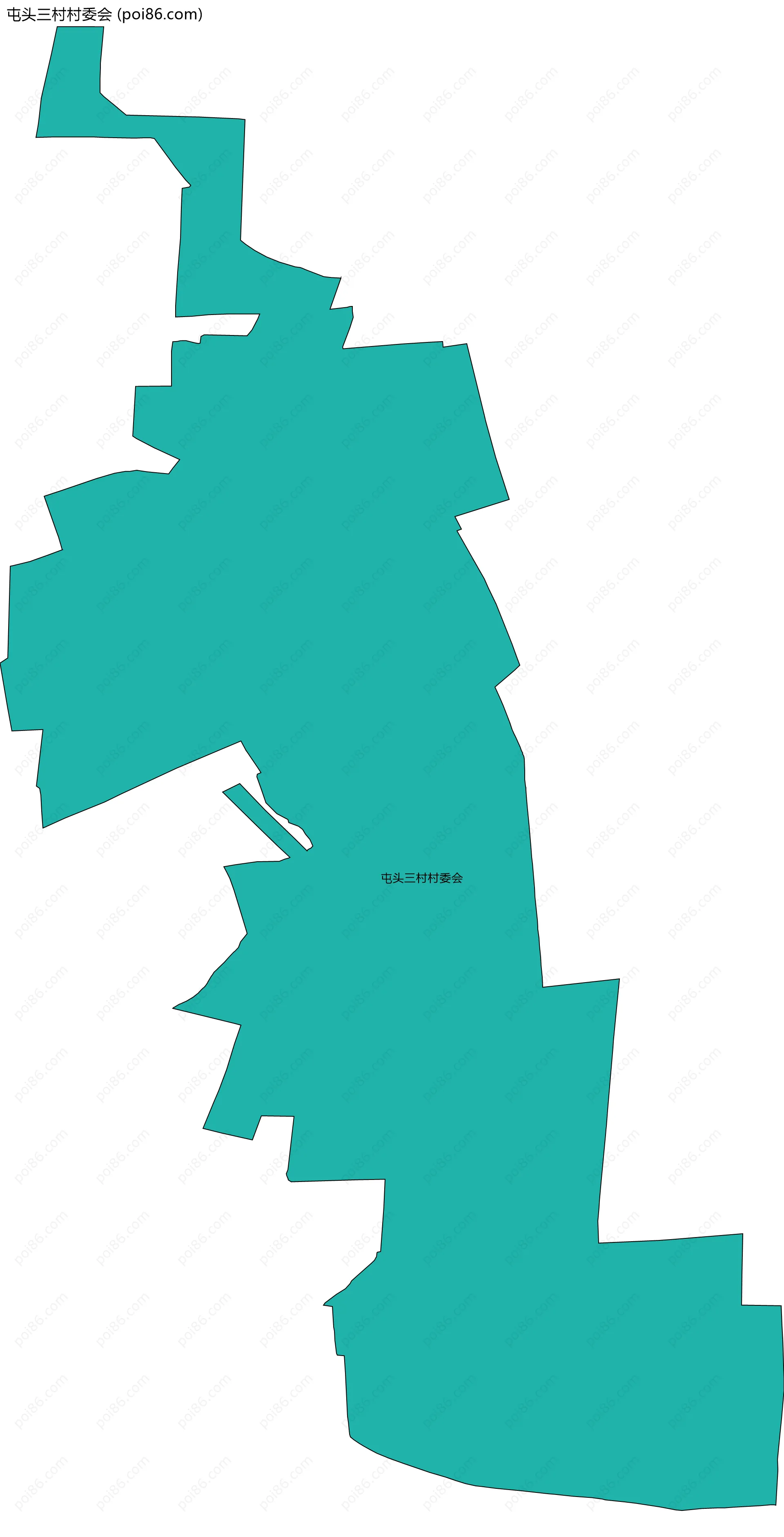 屯头三村村委会边界地图