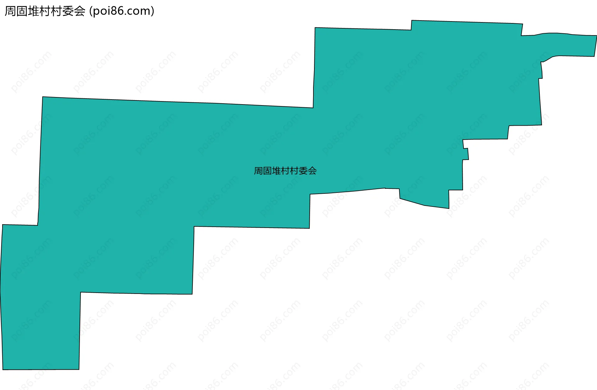 周固堆村村委会边界地图