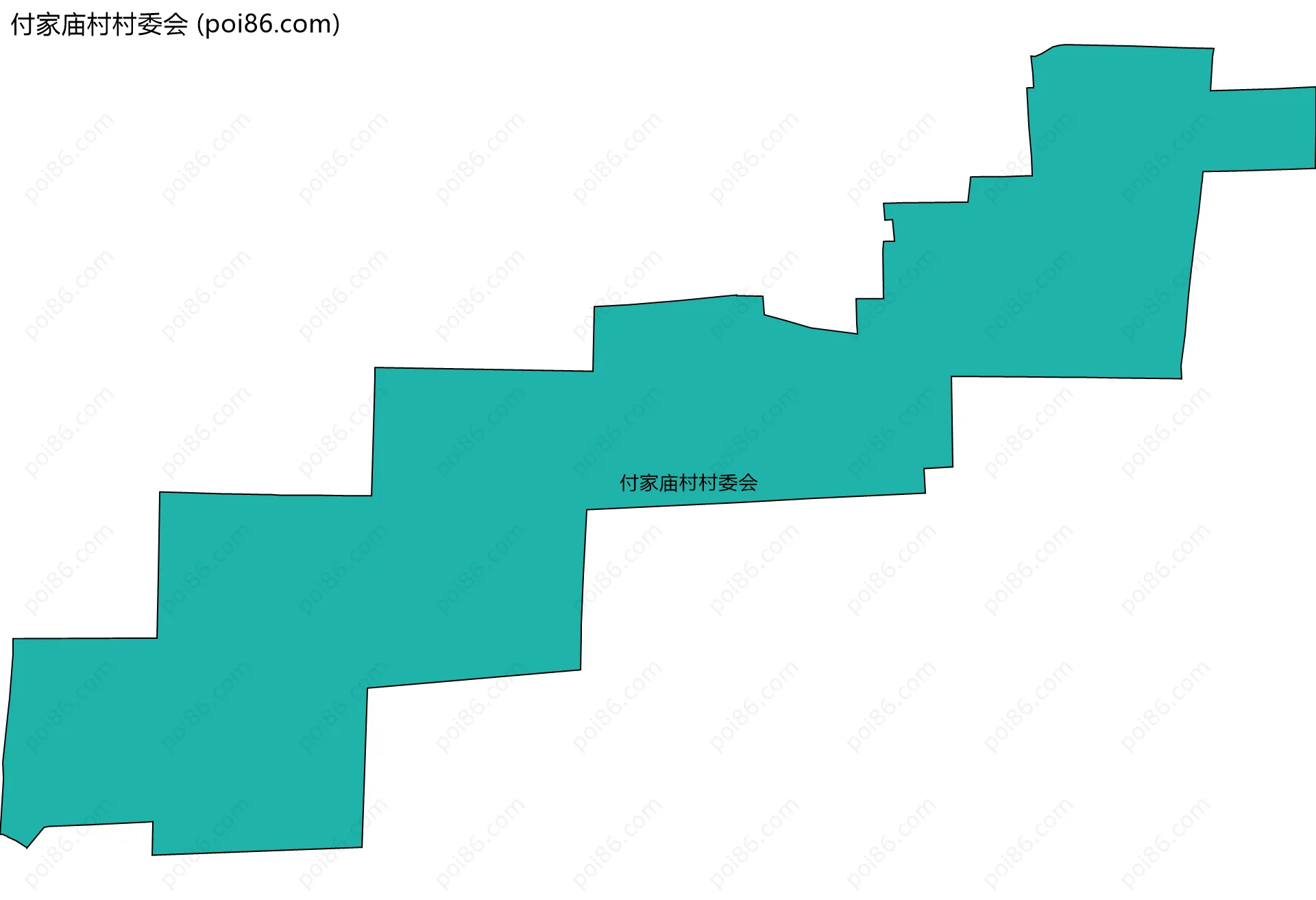 付家庙村村委会边界地图