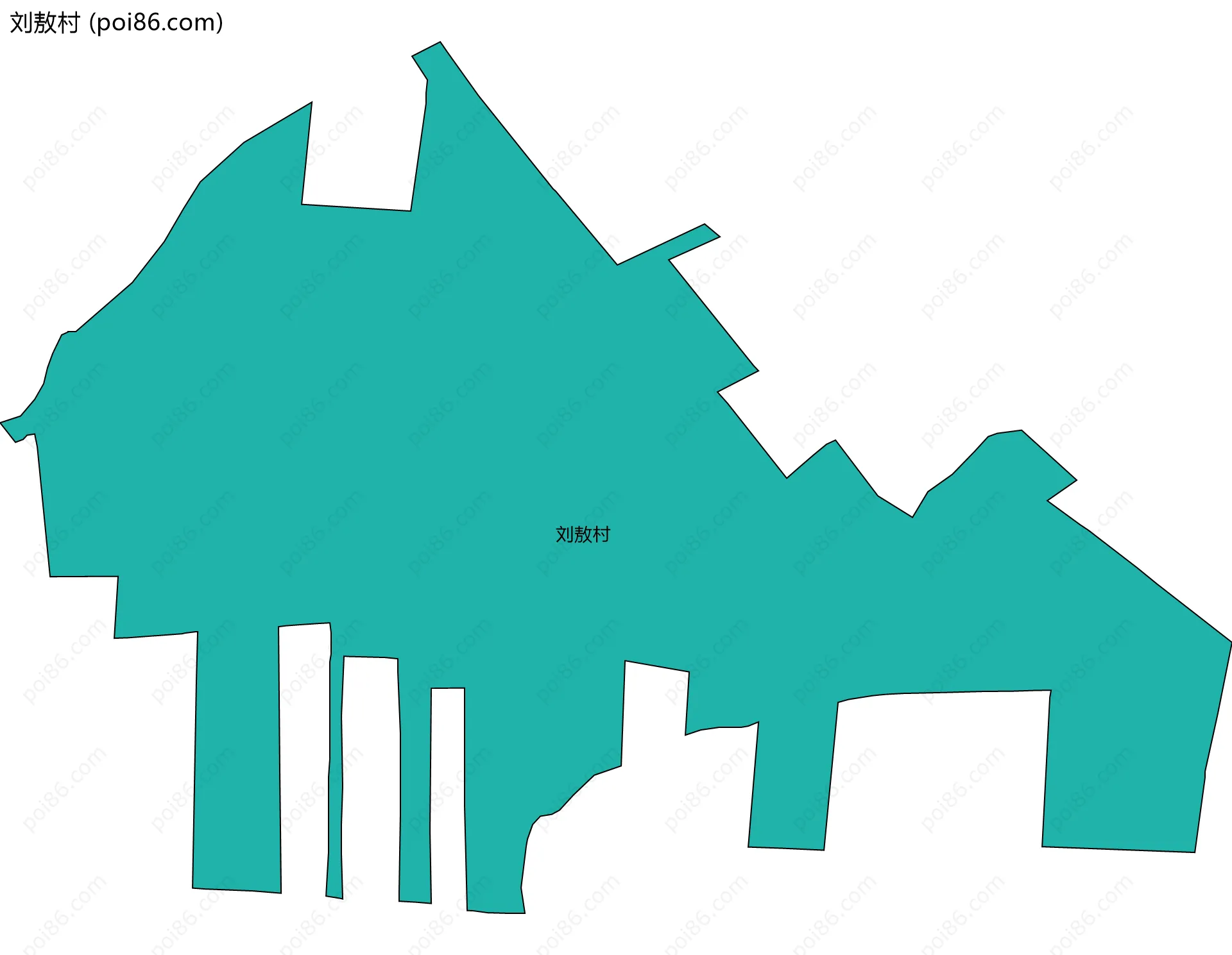 刘敖村边界地图