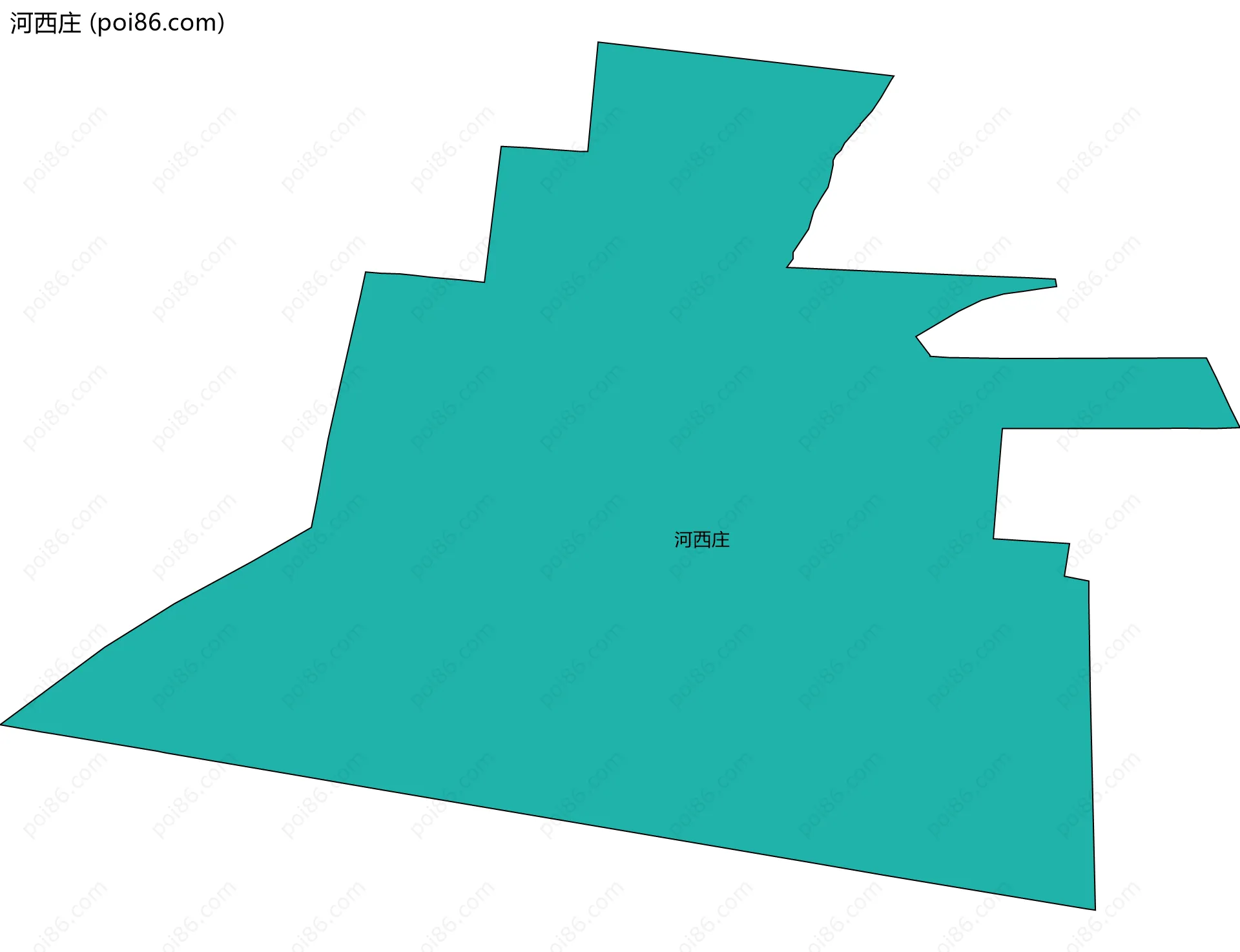 河西庄边界地图