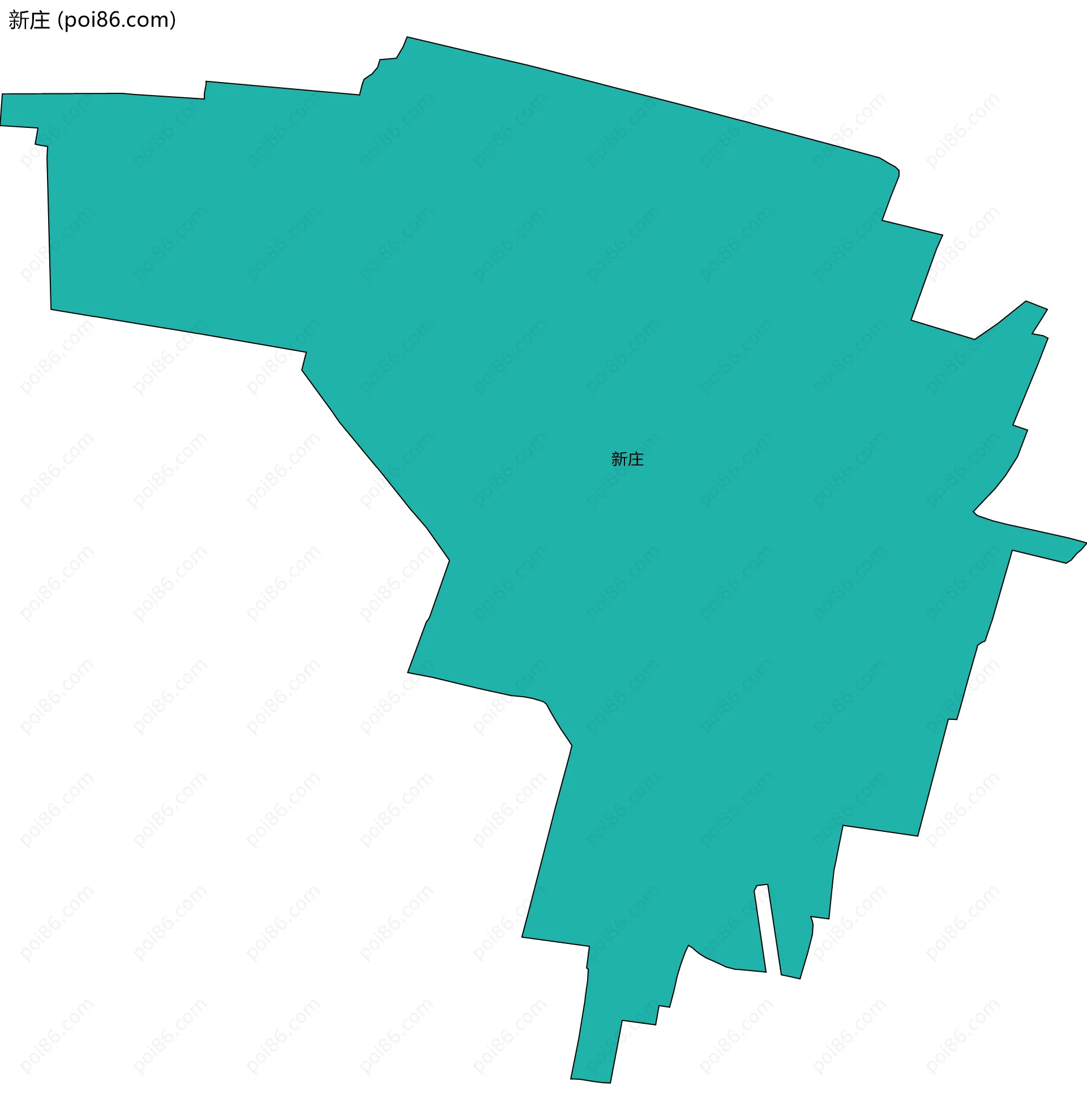 新庄边界地图