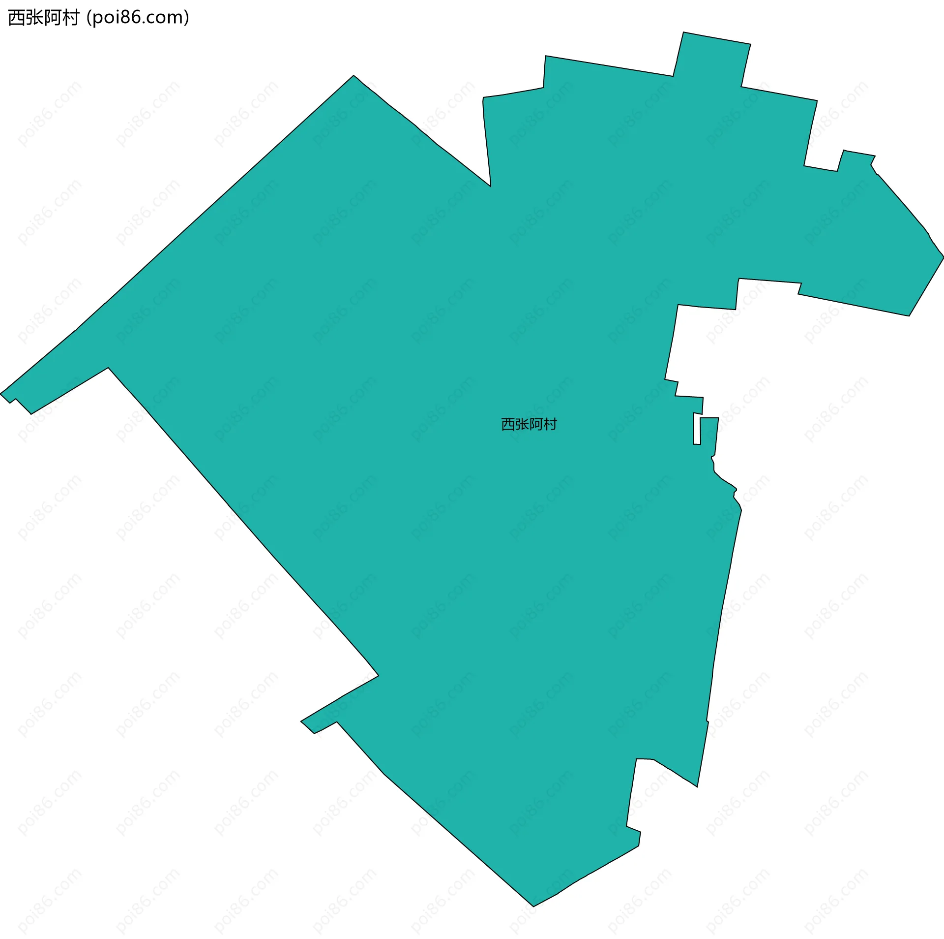 西张阿村边界地图