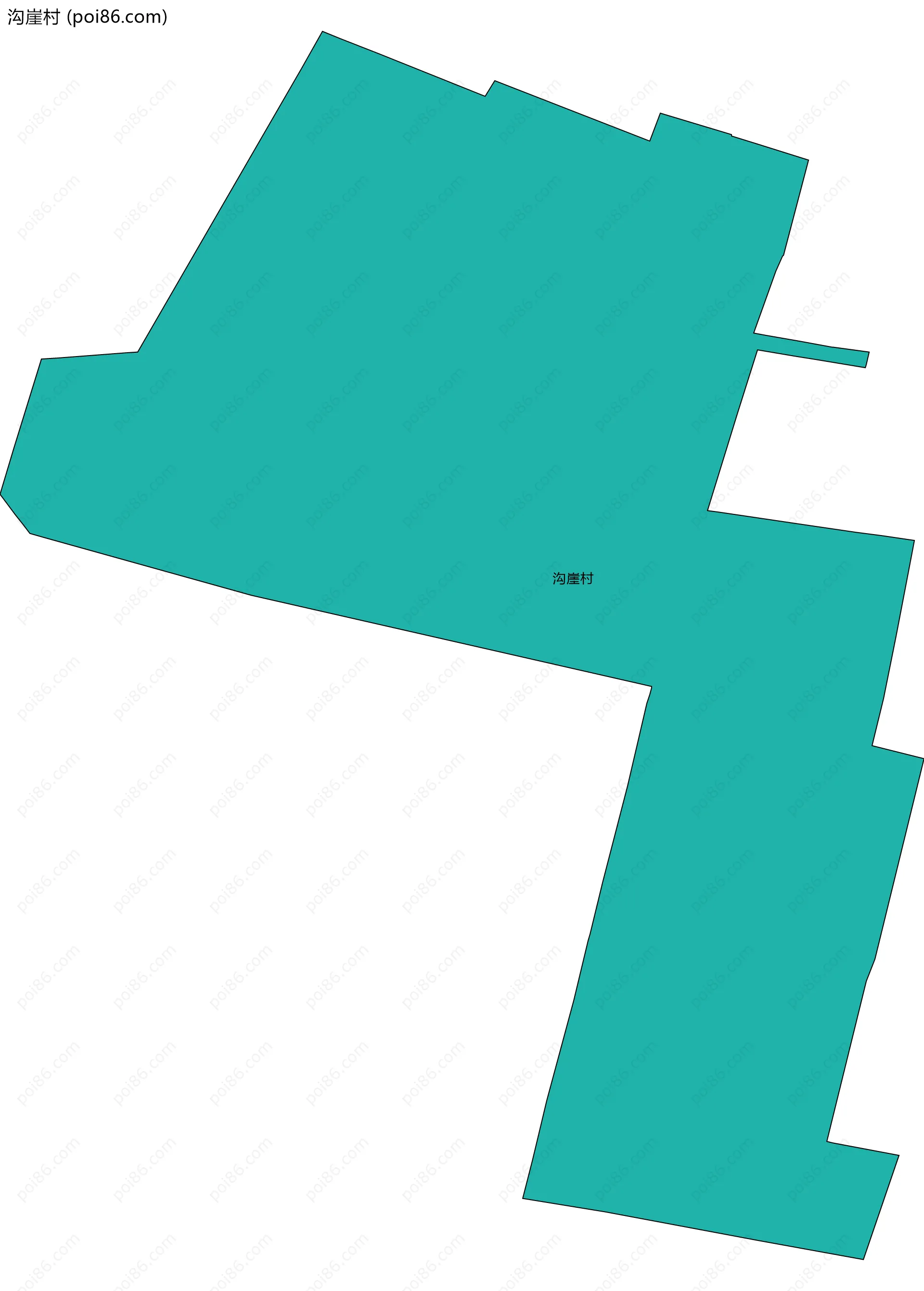 沟崖村边界地图