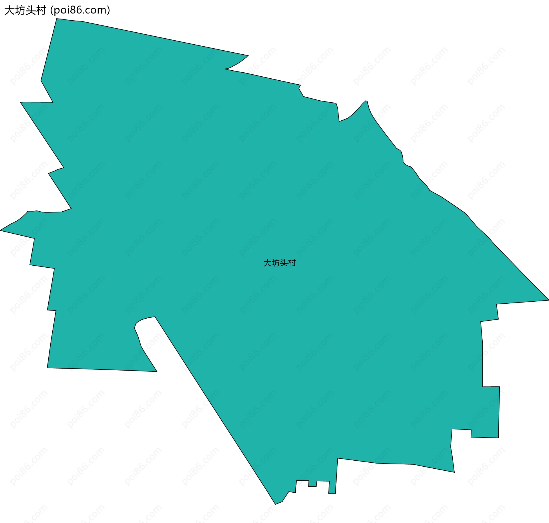 大坊头村边界地图