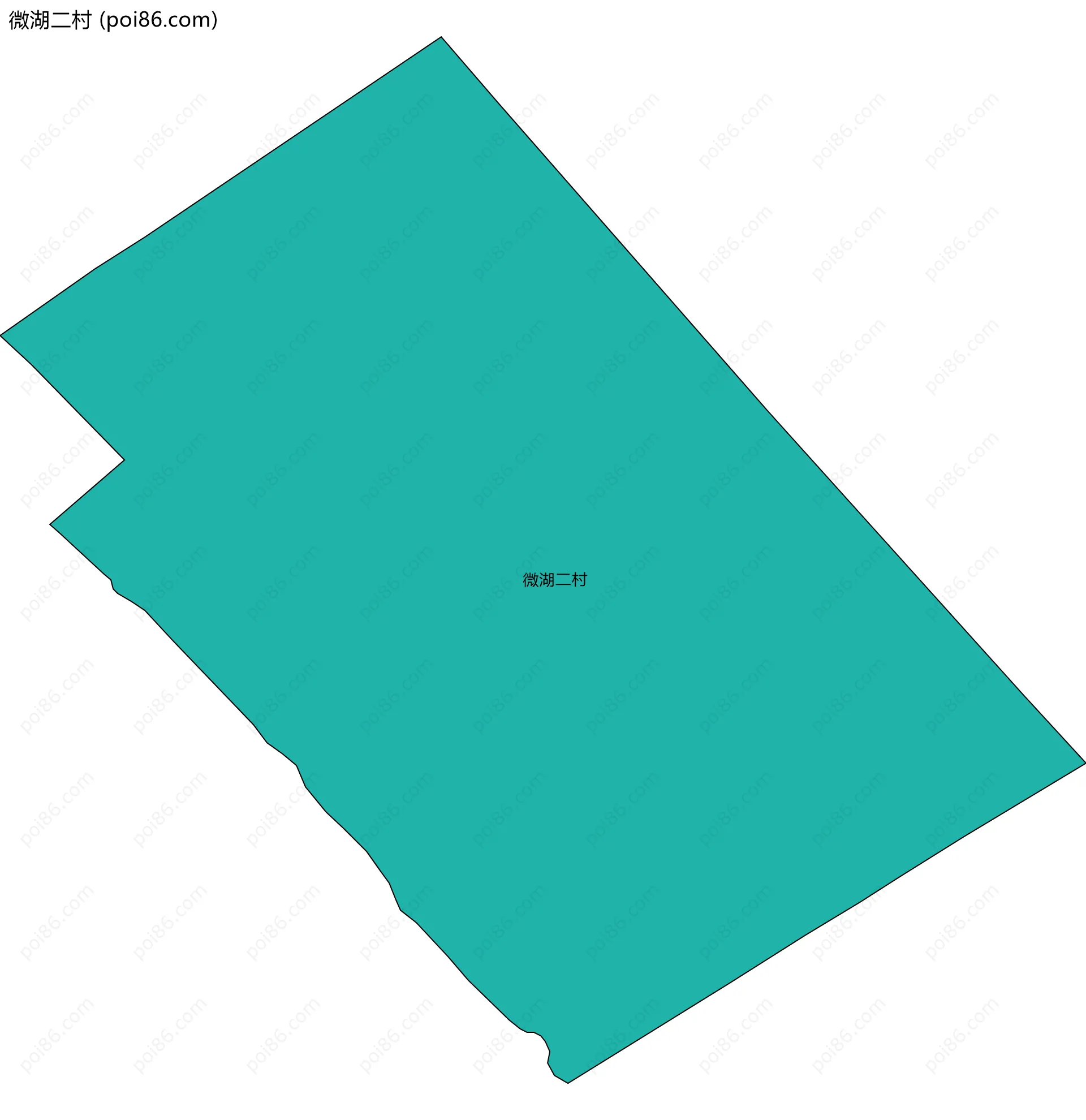 微湖二村边界地图