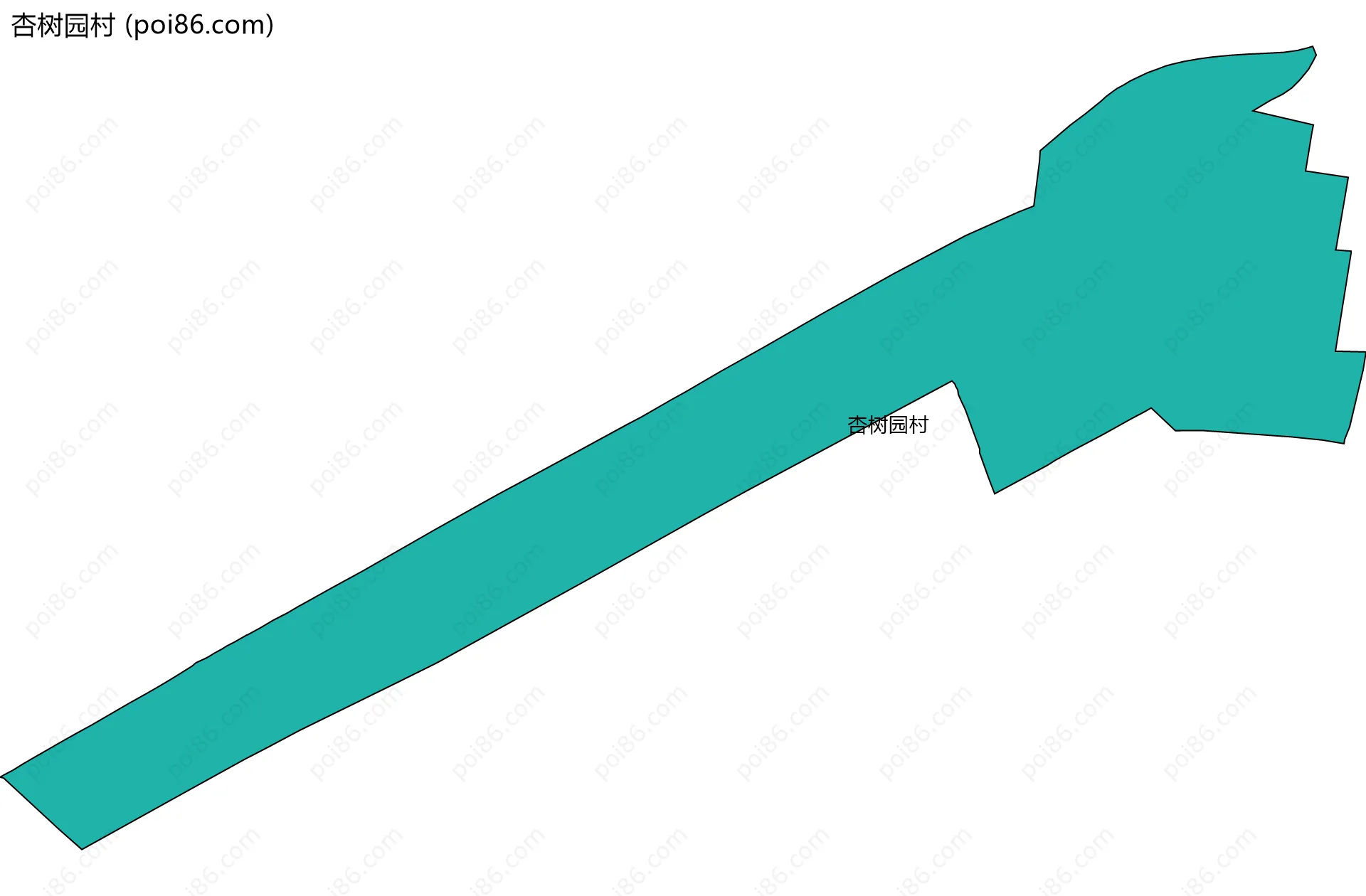 杏树园村边界地图