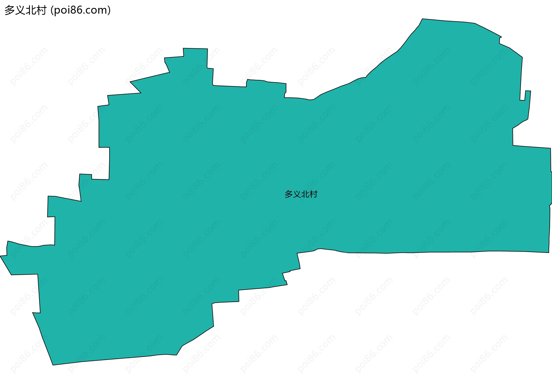 多义北村边界地图