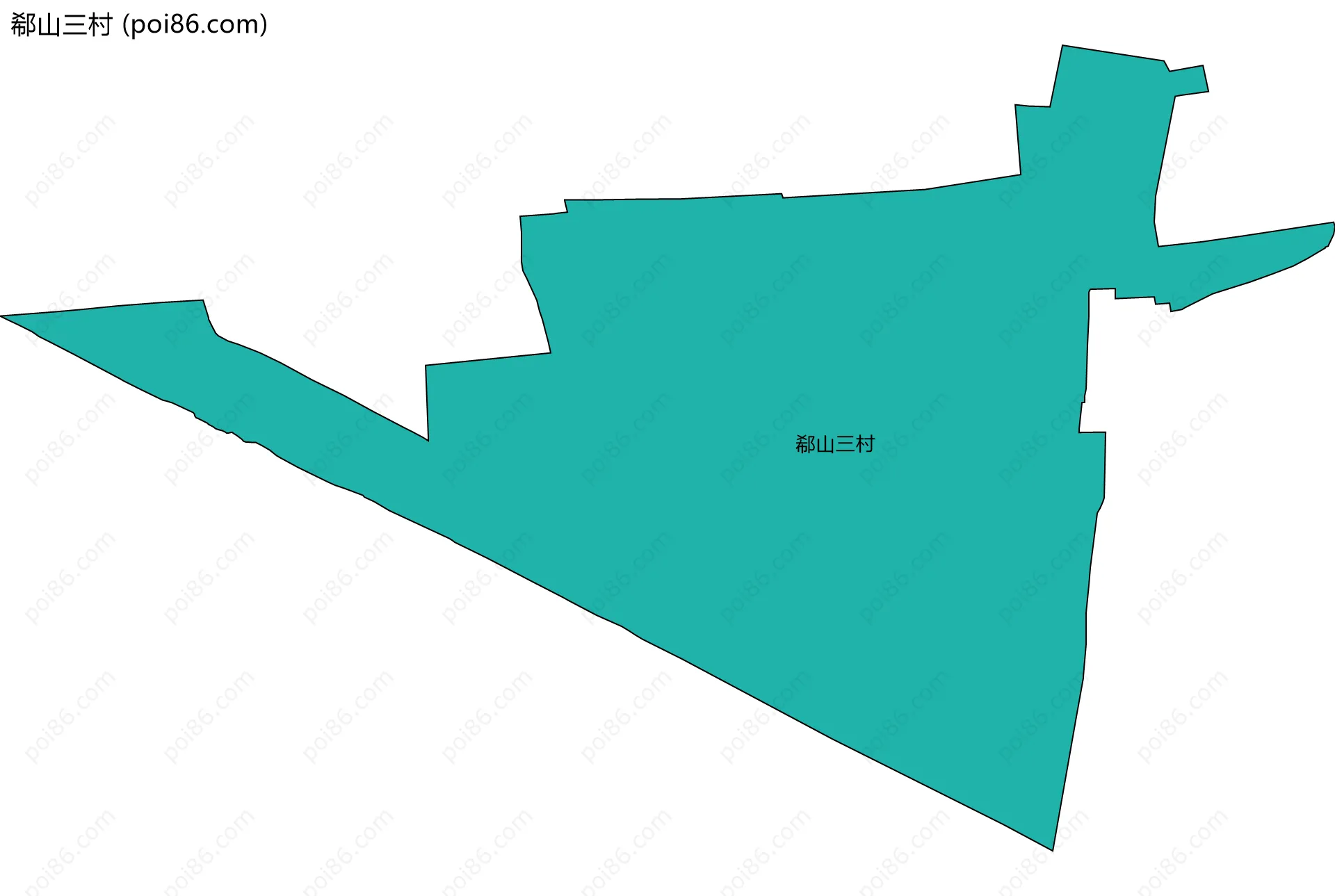 郗山三村边界地图