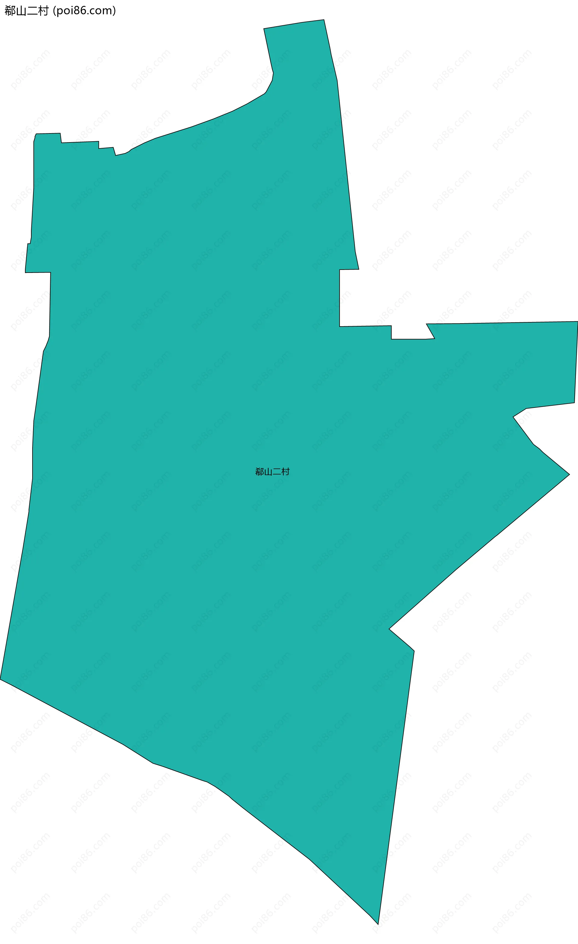 郗山二村边界地图