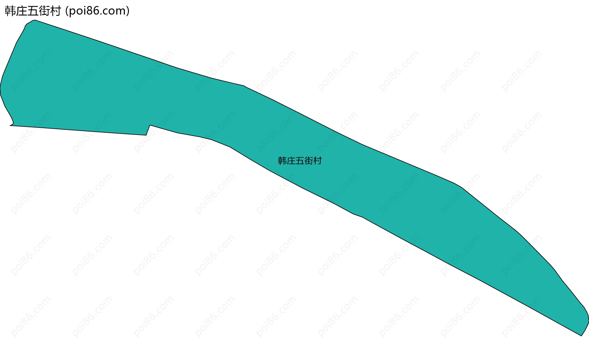 韩庄五街村边界地图