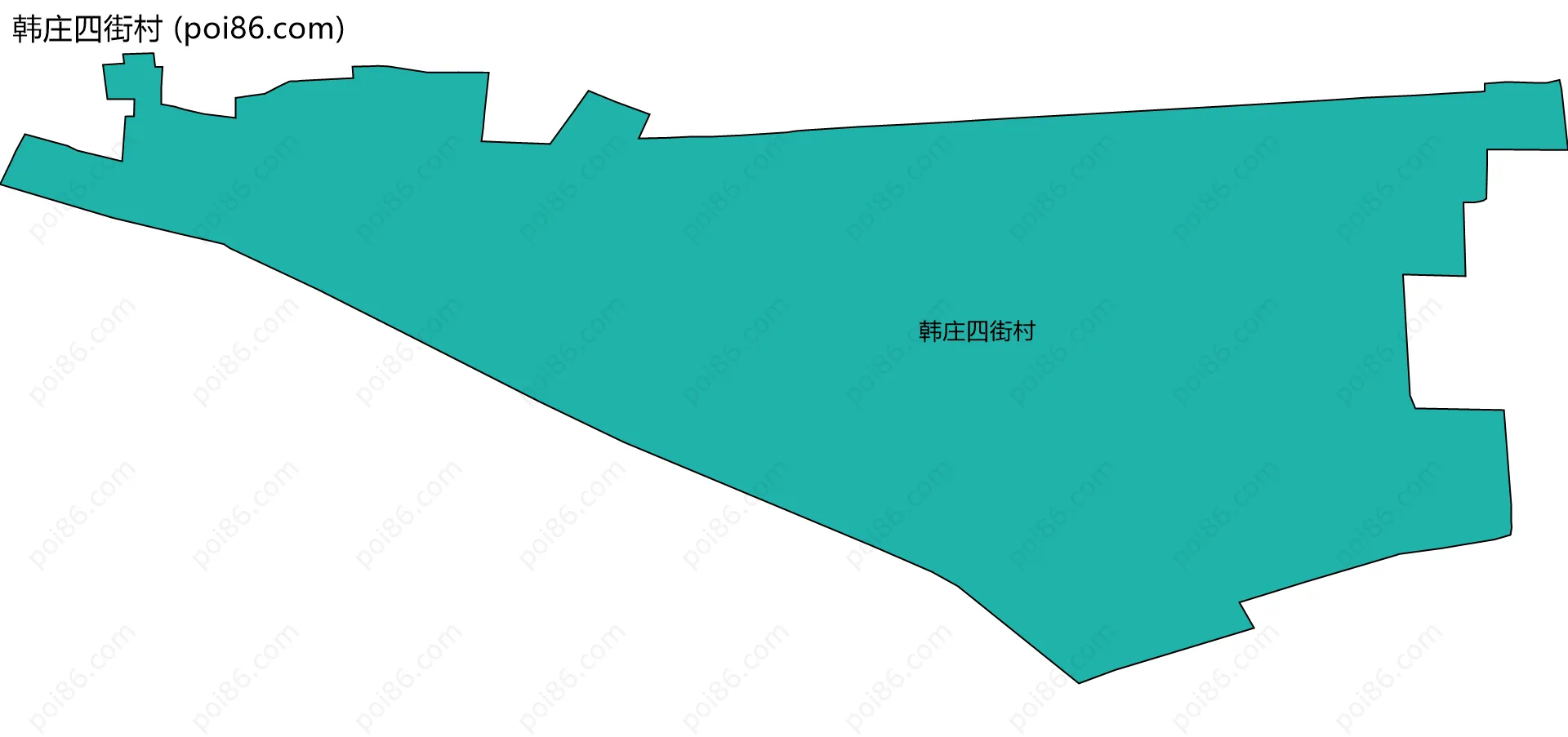 韩庄四街村边界地图