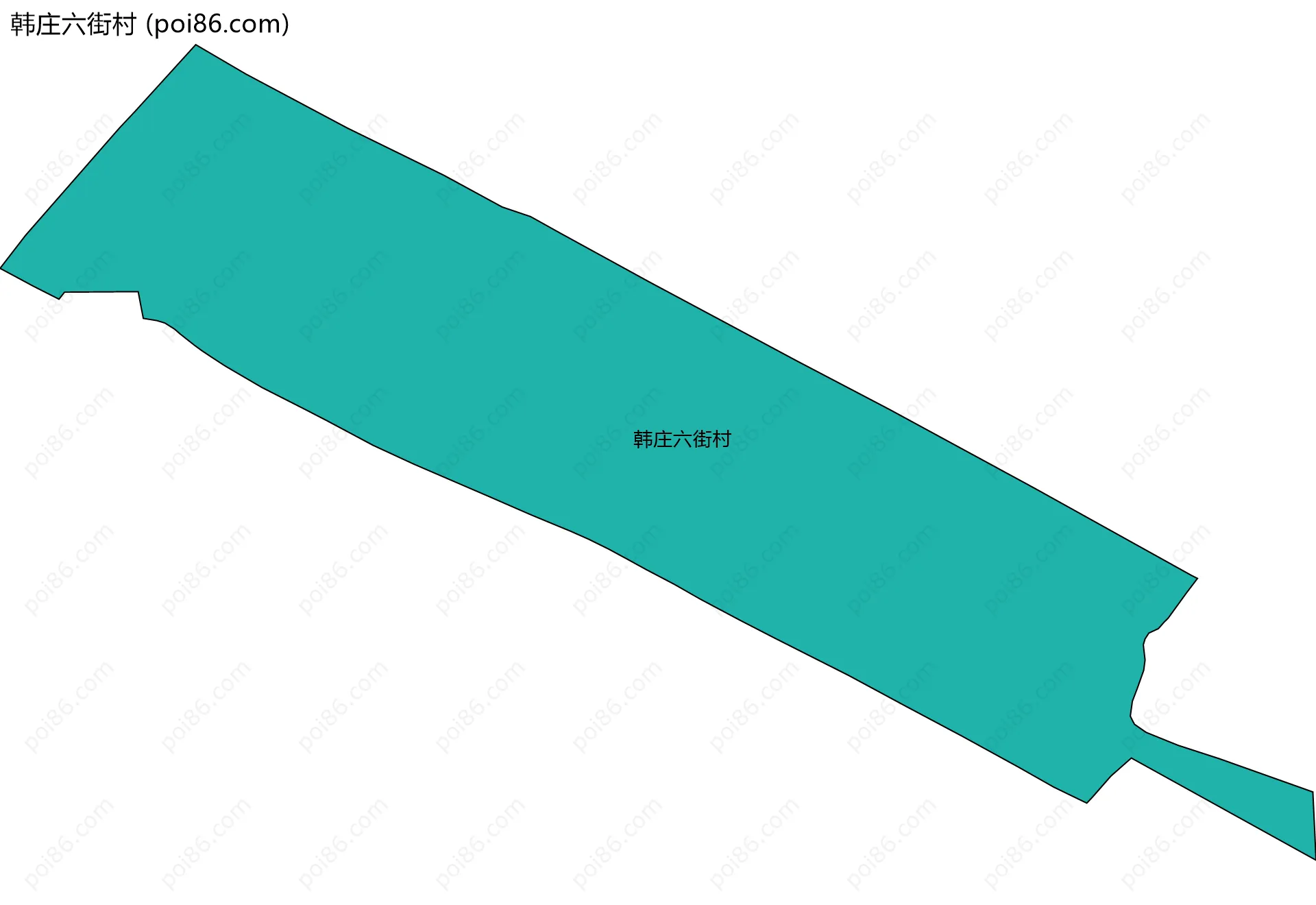 韩庄六街村边界地图