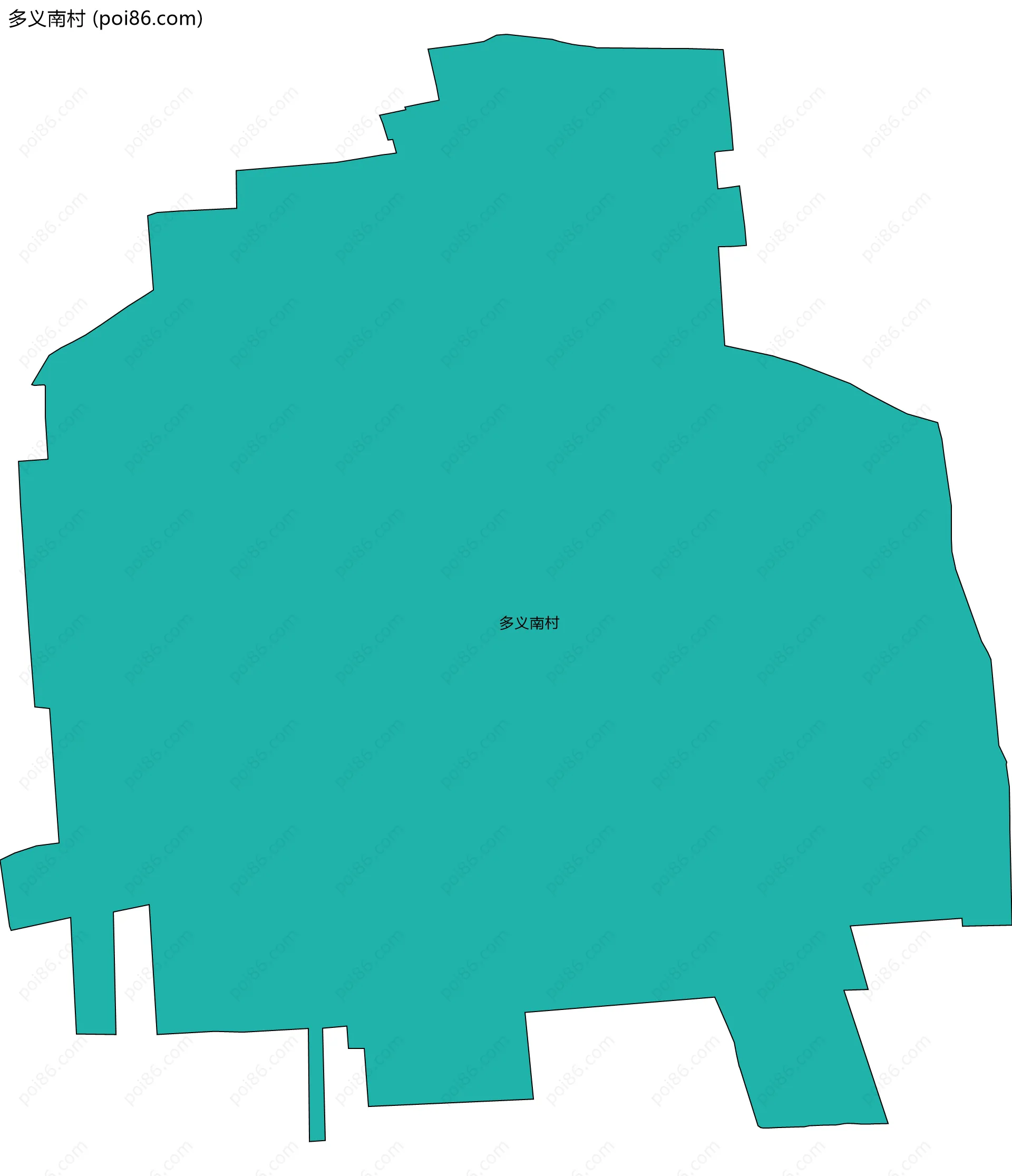 多义南村边界地图