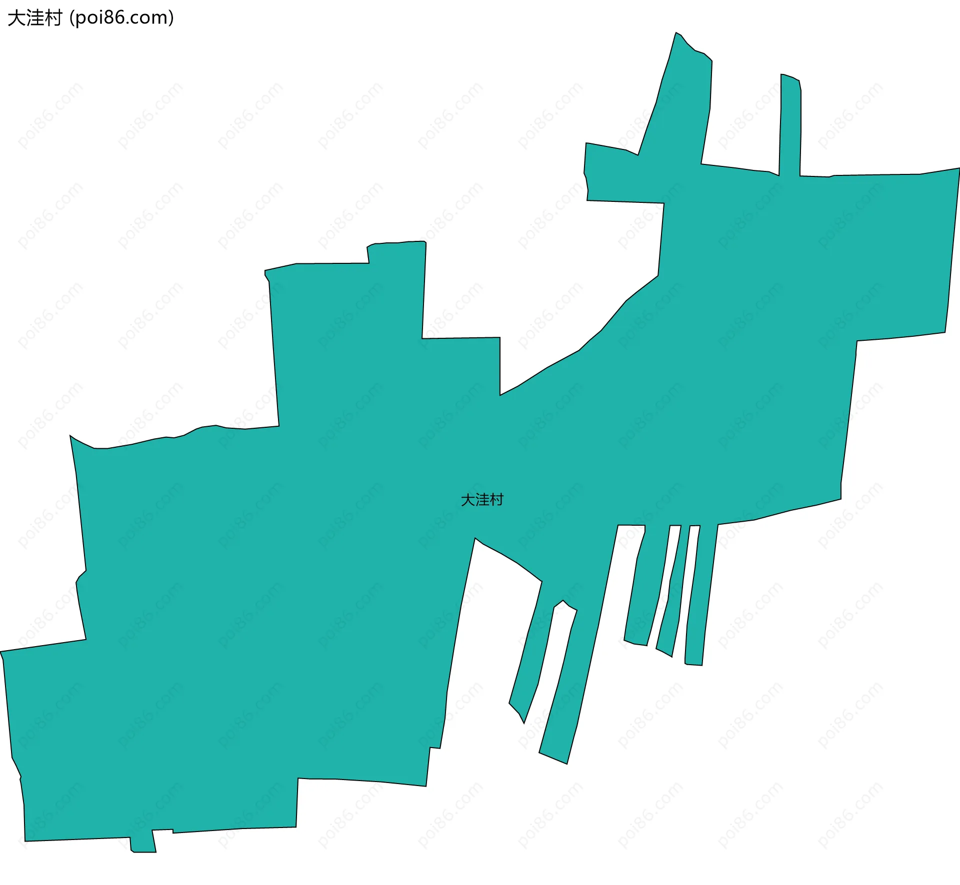 大洼村边界地图