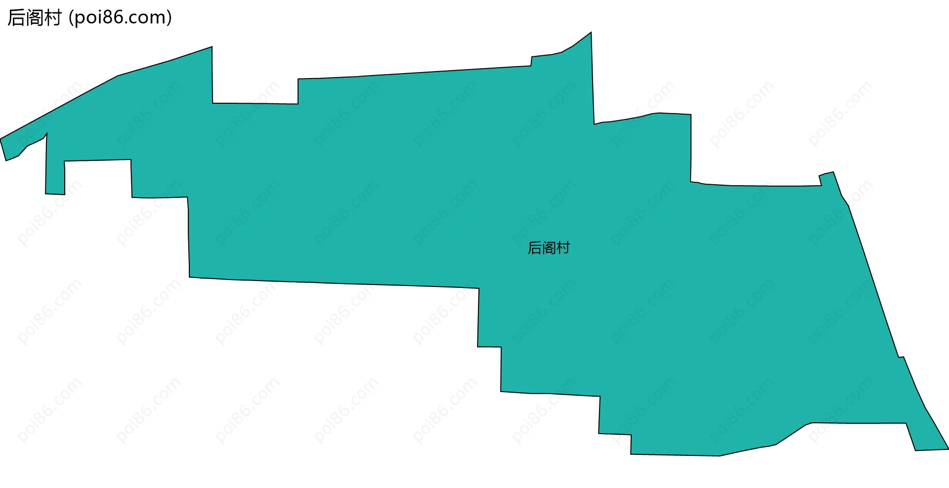 后阁村边界地图