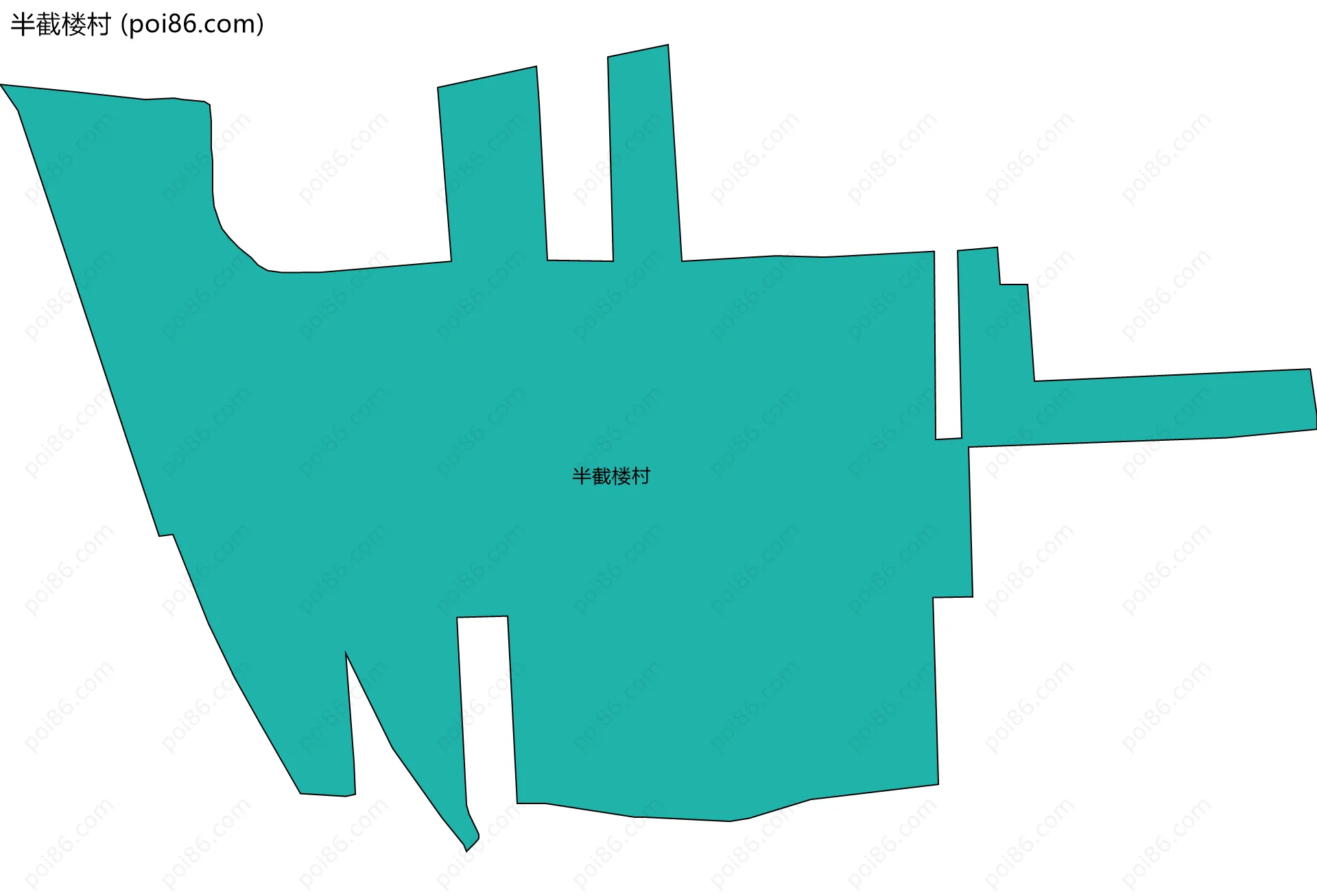 半截楼村边界地图