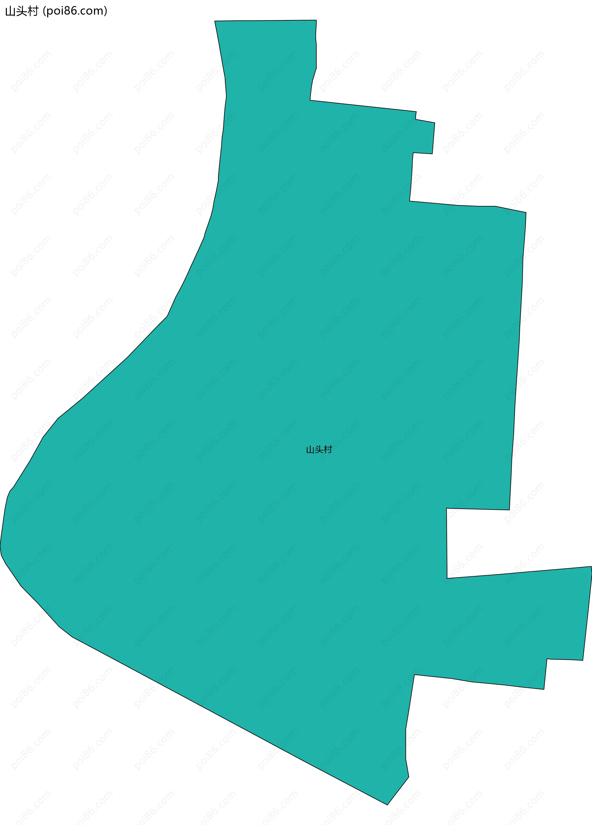 山头村边界地图