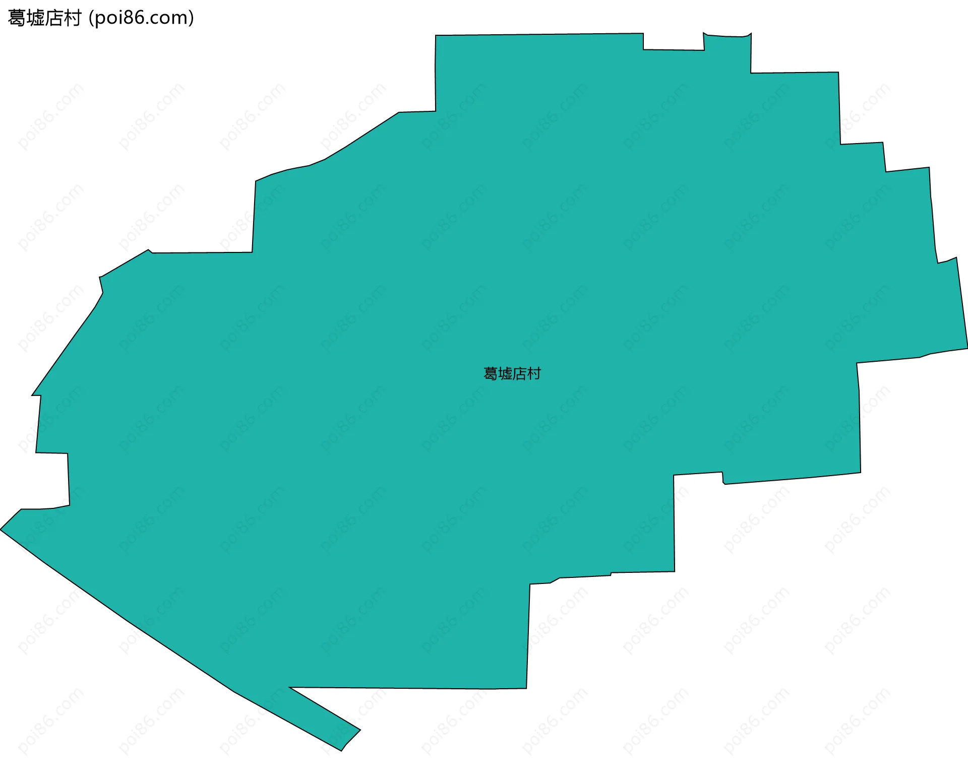 葛墟店村边界地图